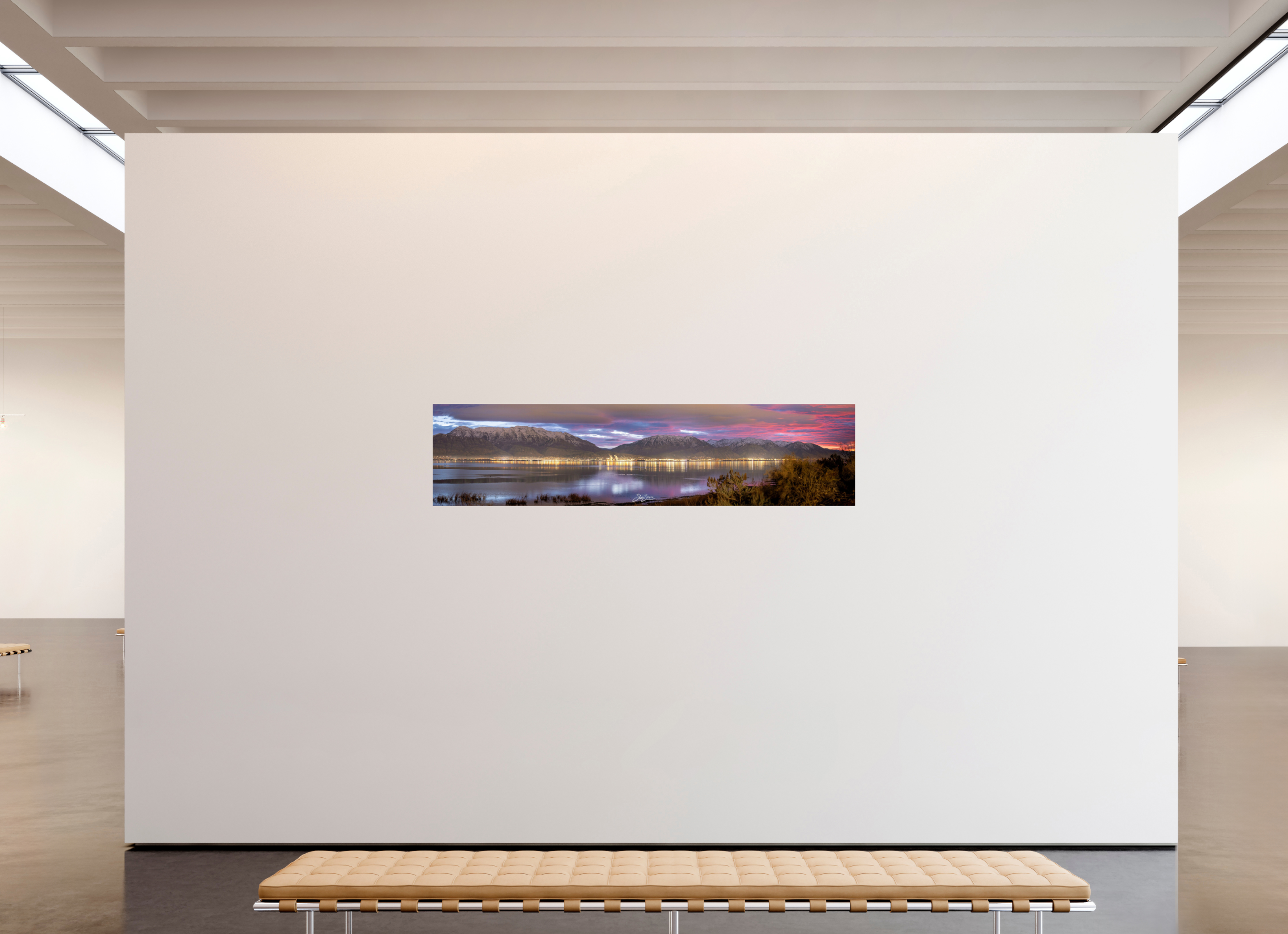 83 x 20″, Photo Print On Fuji Crystal DP II Utah Lake At Sunrise