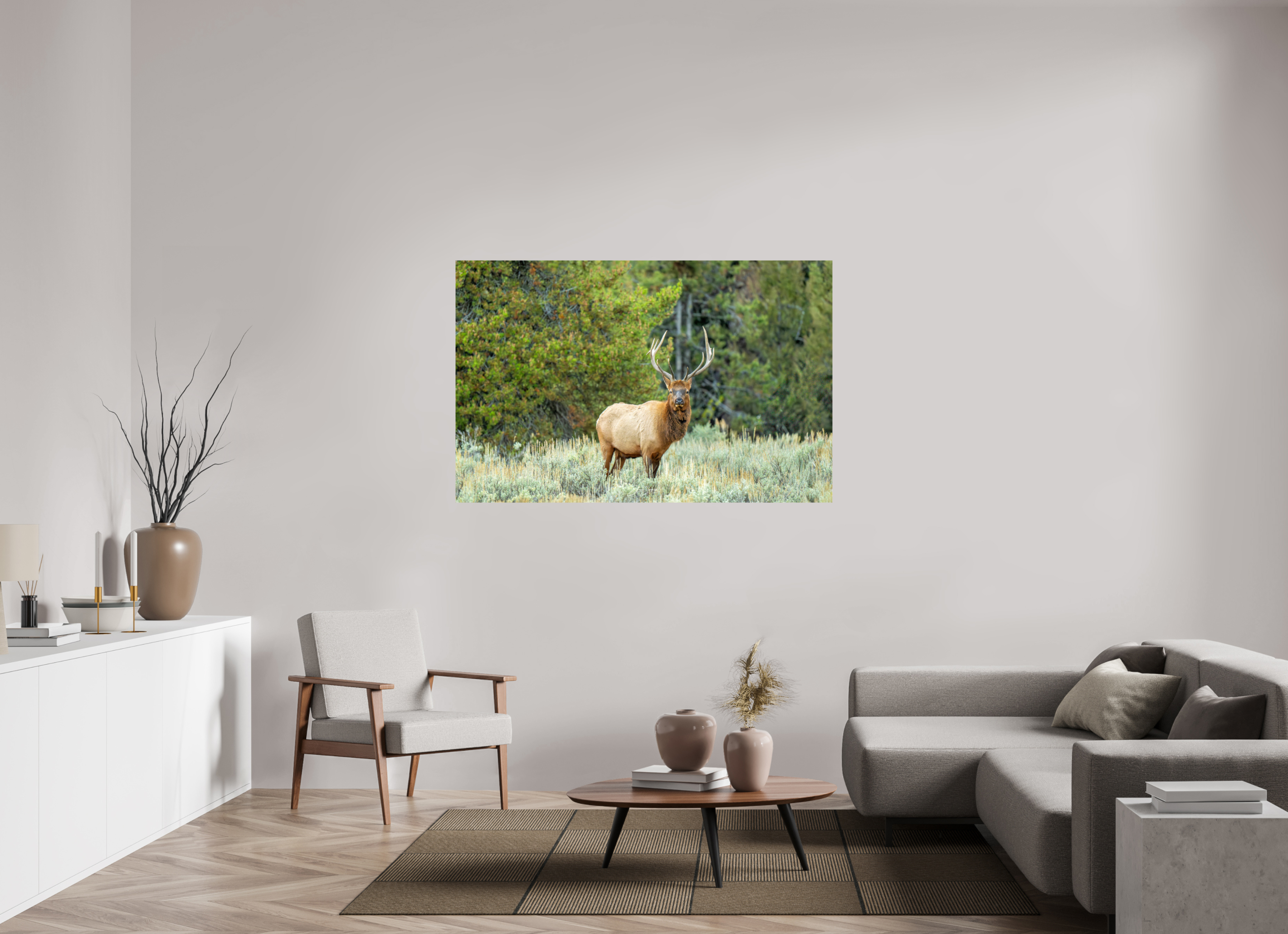 60.7 x 39″, Photo Print On Fuji Crystal DP II Elk