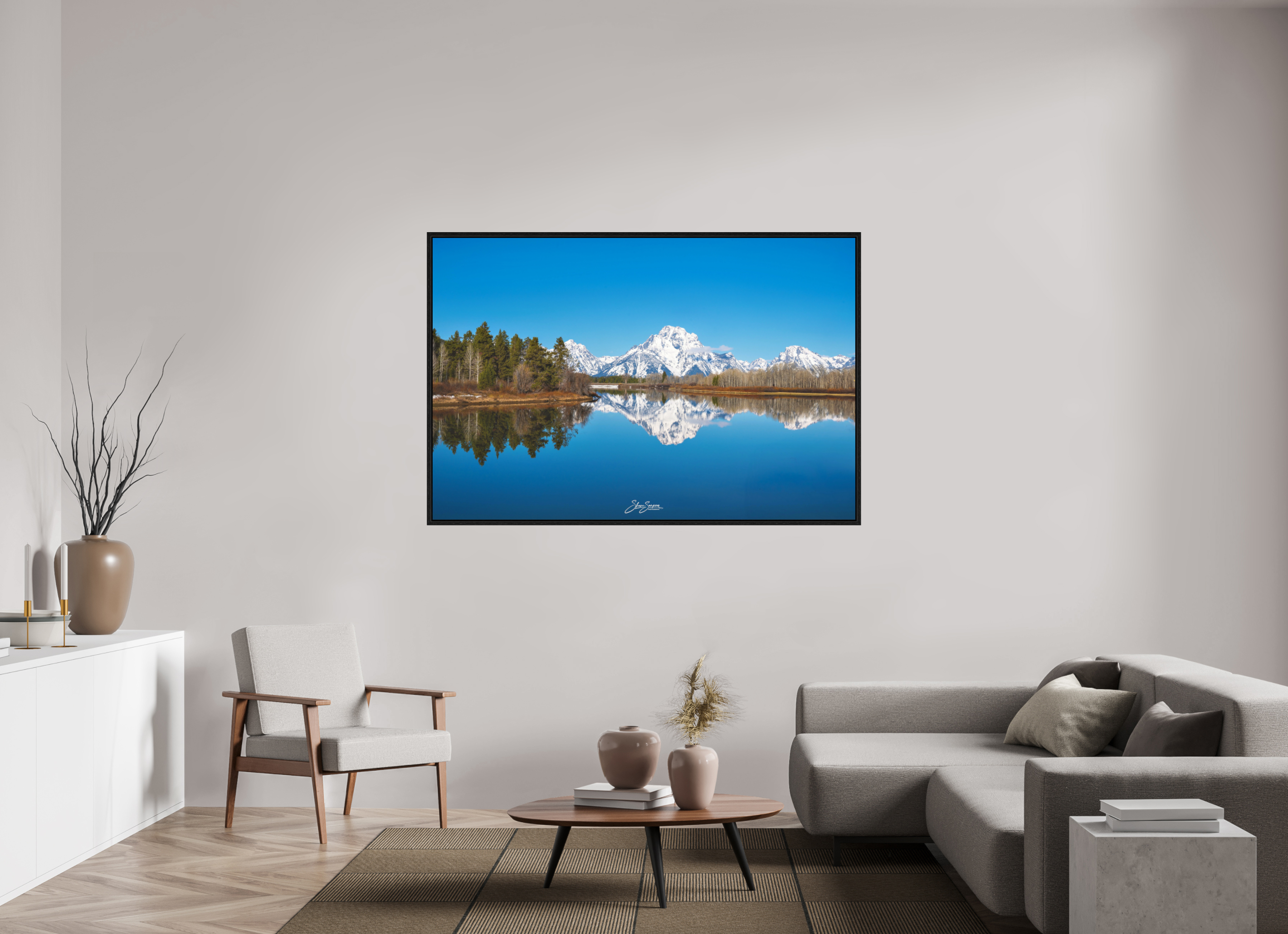 66 x 44″, Floater Frame Teton