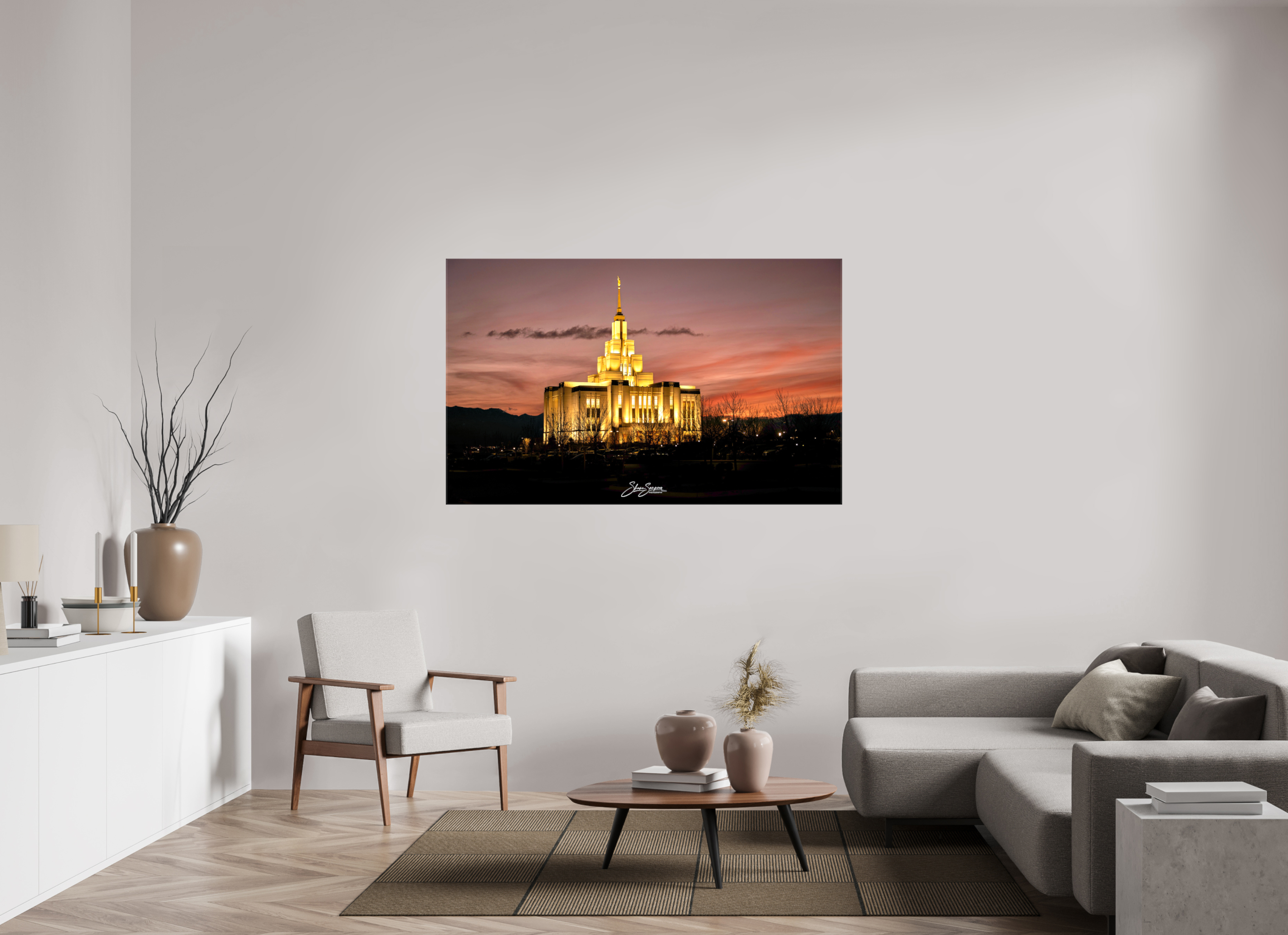 63.2 x 39″, Canvas Saratoga Springs Temple