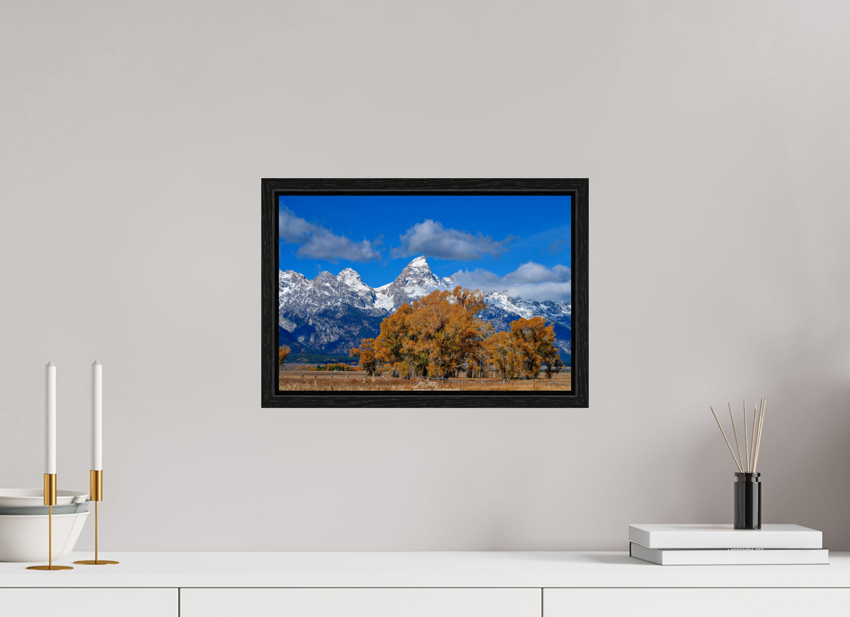 15 x 10″, Floater Frame Tetons