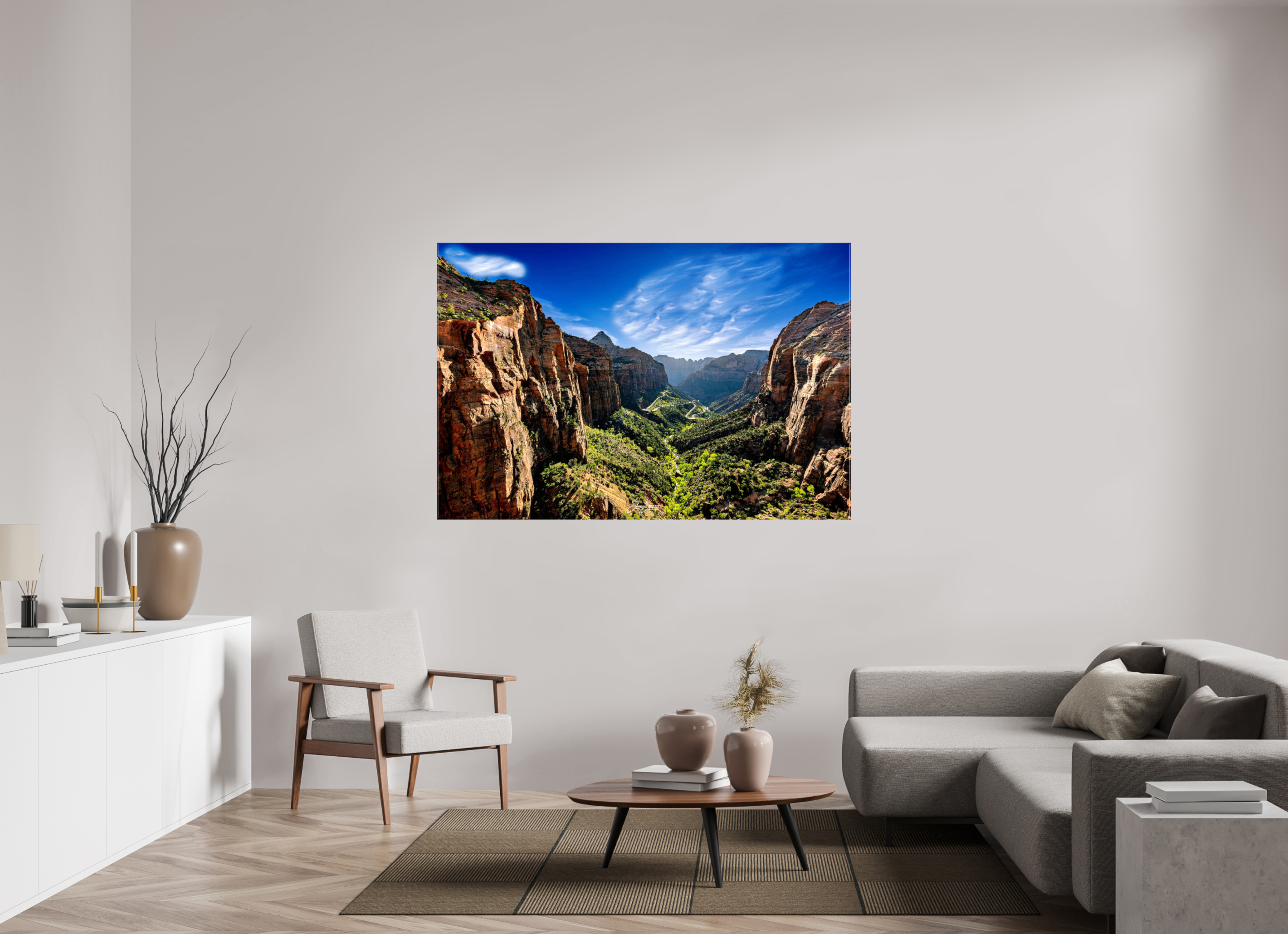 66 x 44″, Canvas Zion over lookf