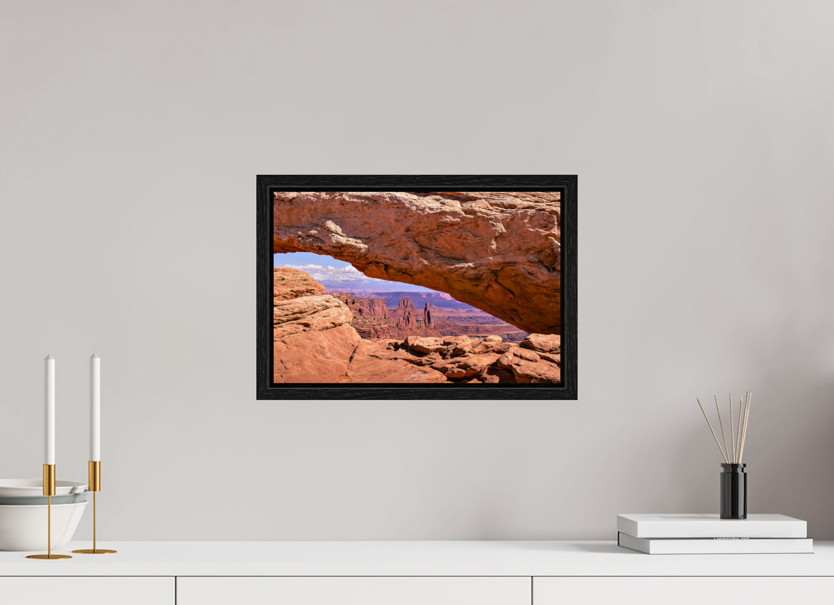 15 x 10″, Floater Frame Red Rock