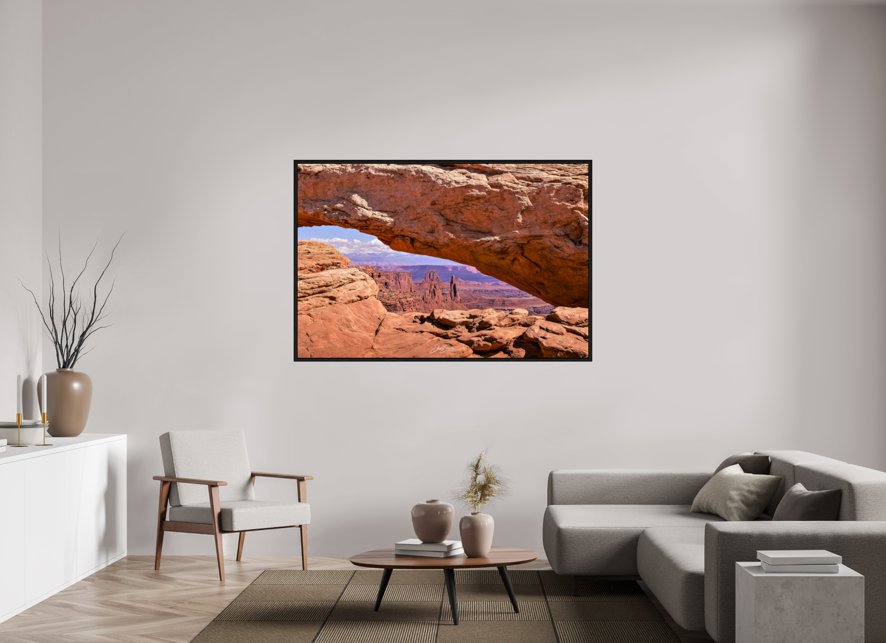 66 x 44″, Floater Frame Red Rock