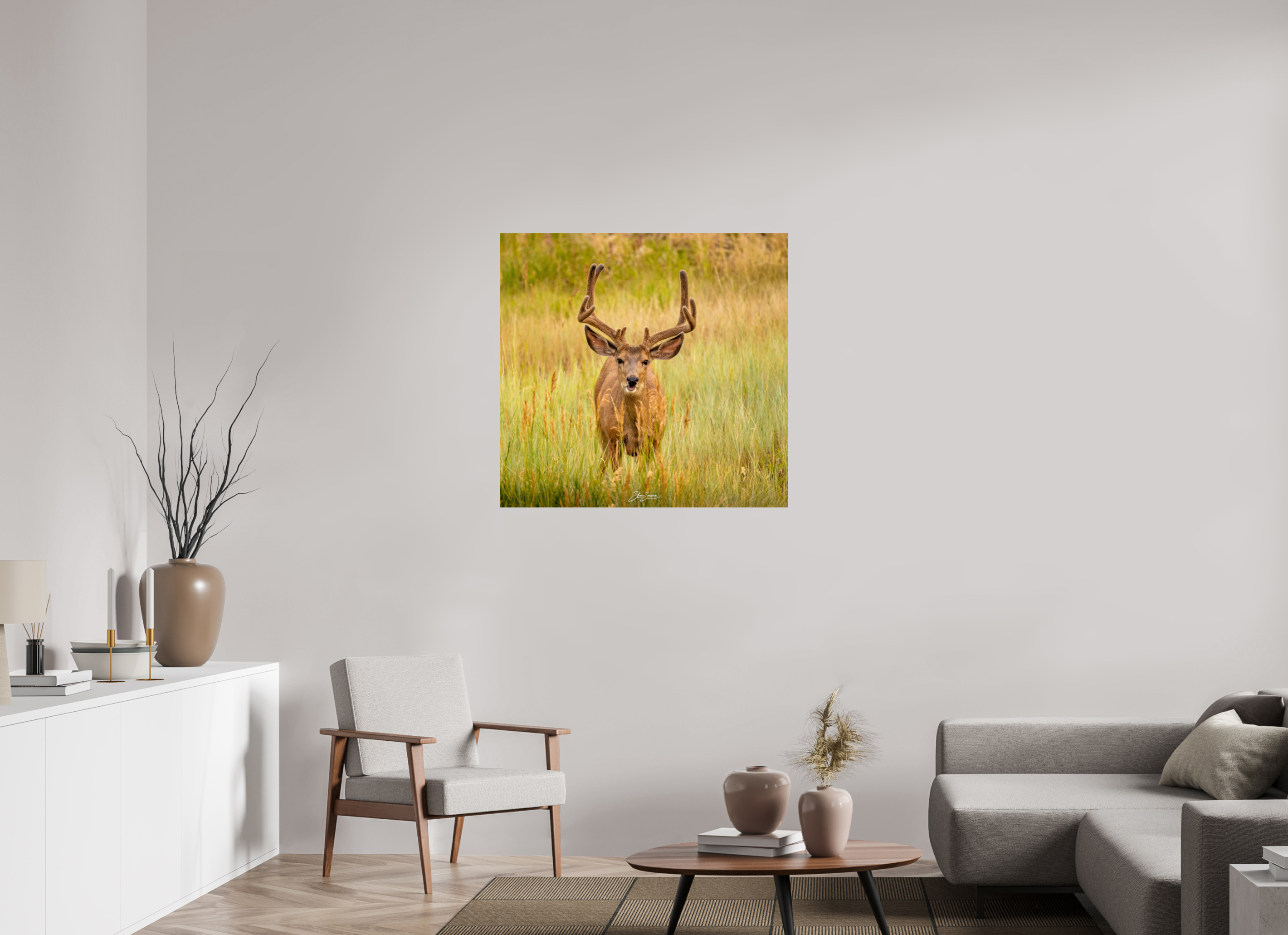 36.9 x 35″, Photo Print On Fuji Crystal DP II Deer