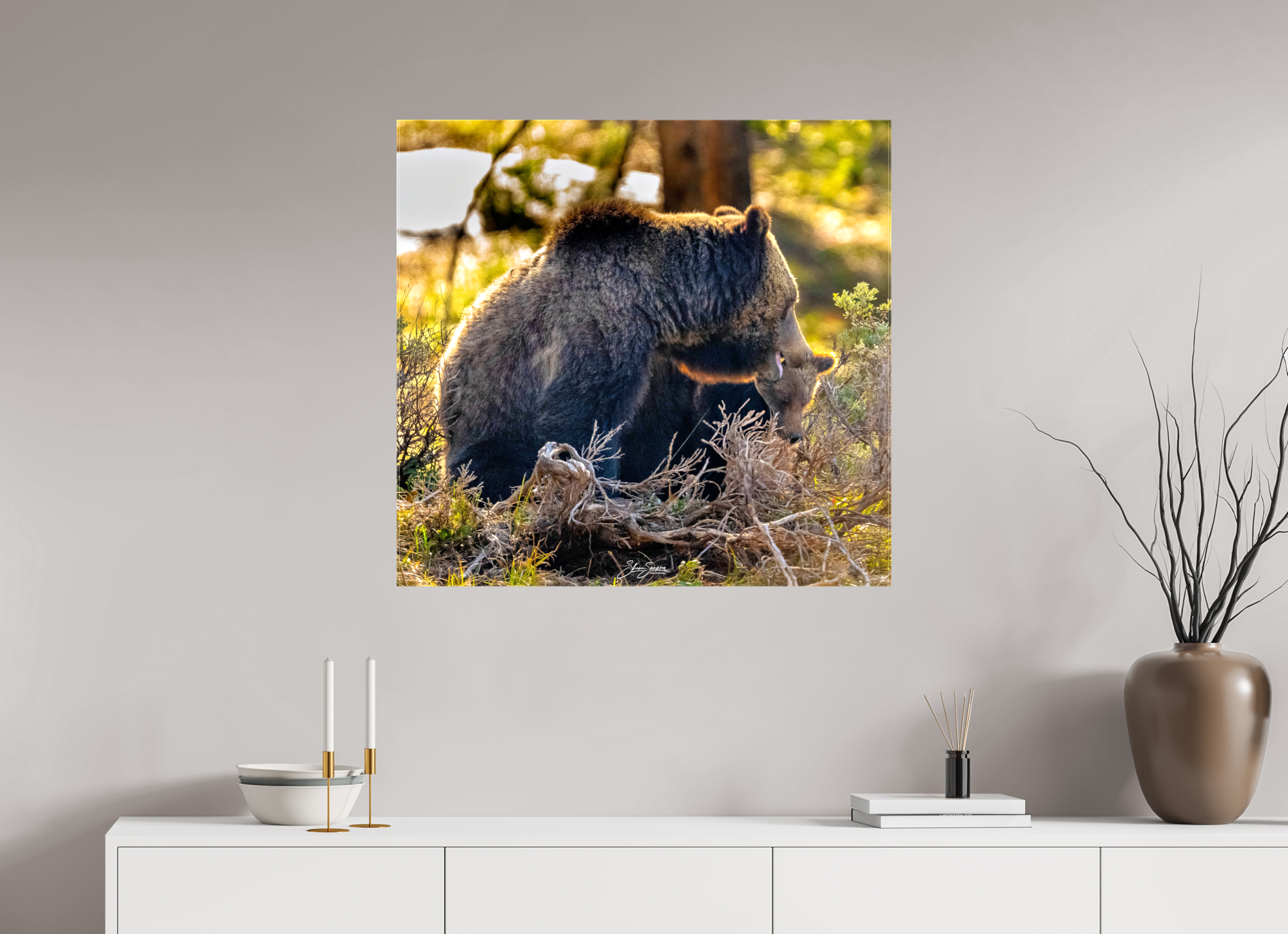 32.9 x 31″, Canvas 1063 and cub