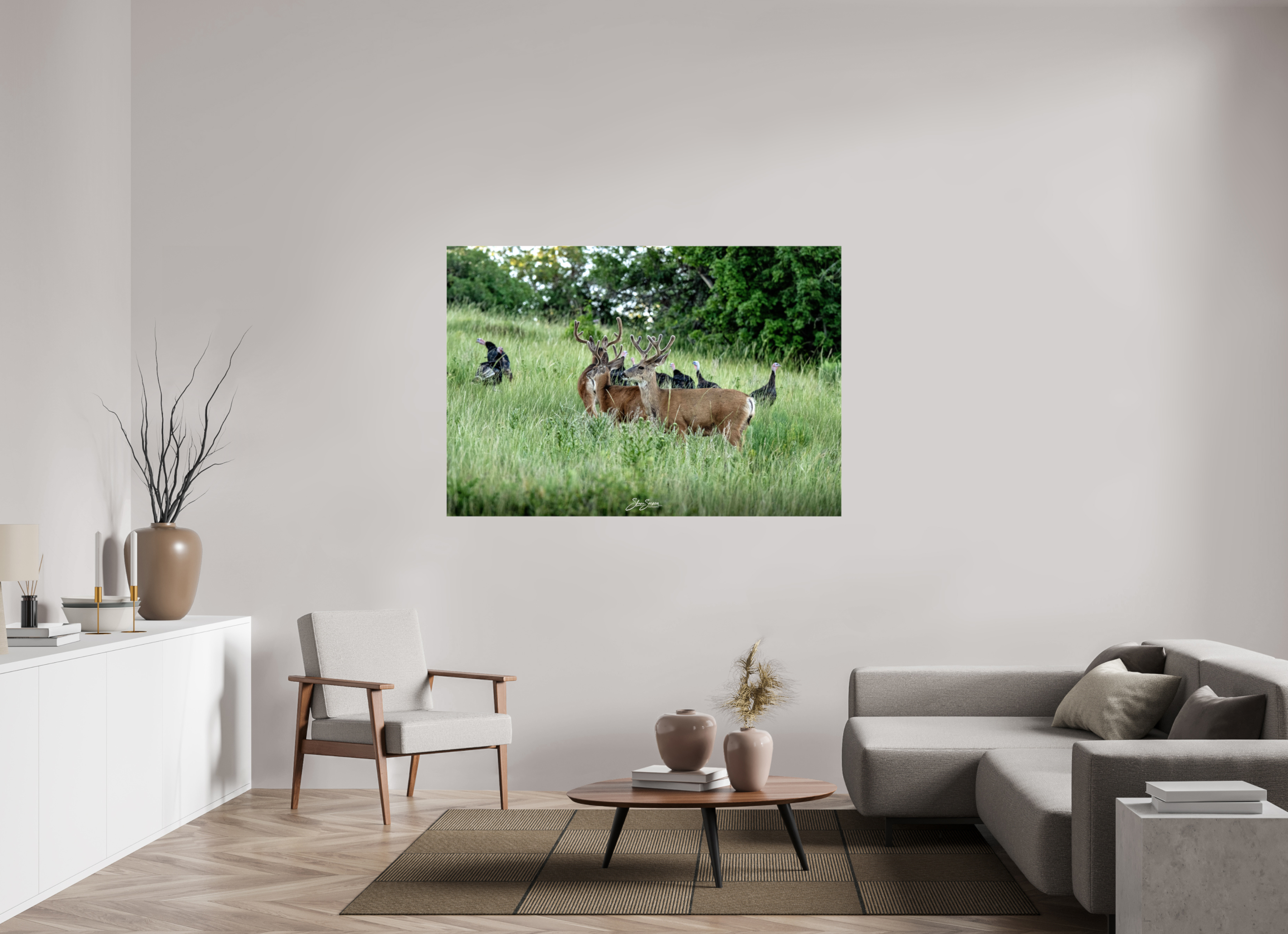 63 x 43″, Canvas Turky Deer