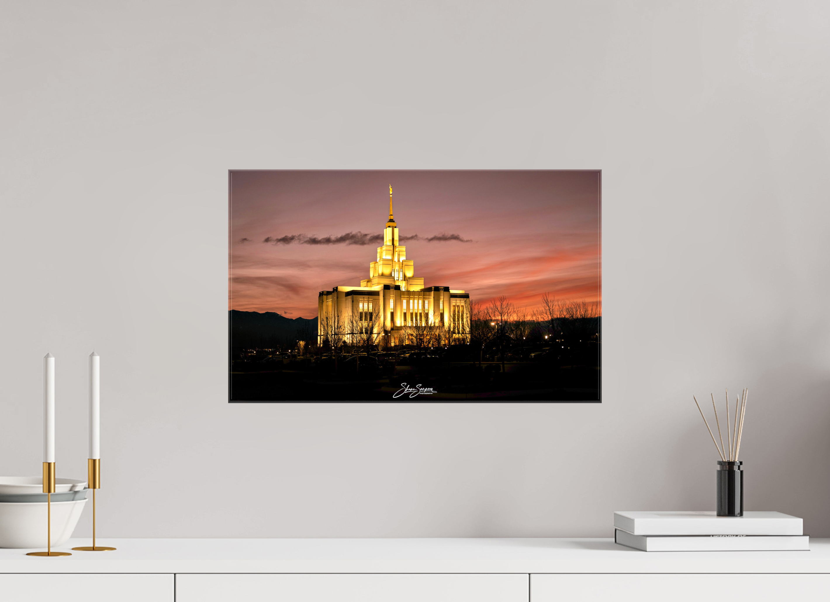 19.4 x 12″, Canvas Saratoga Springs Temple