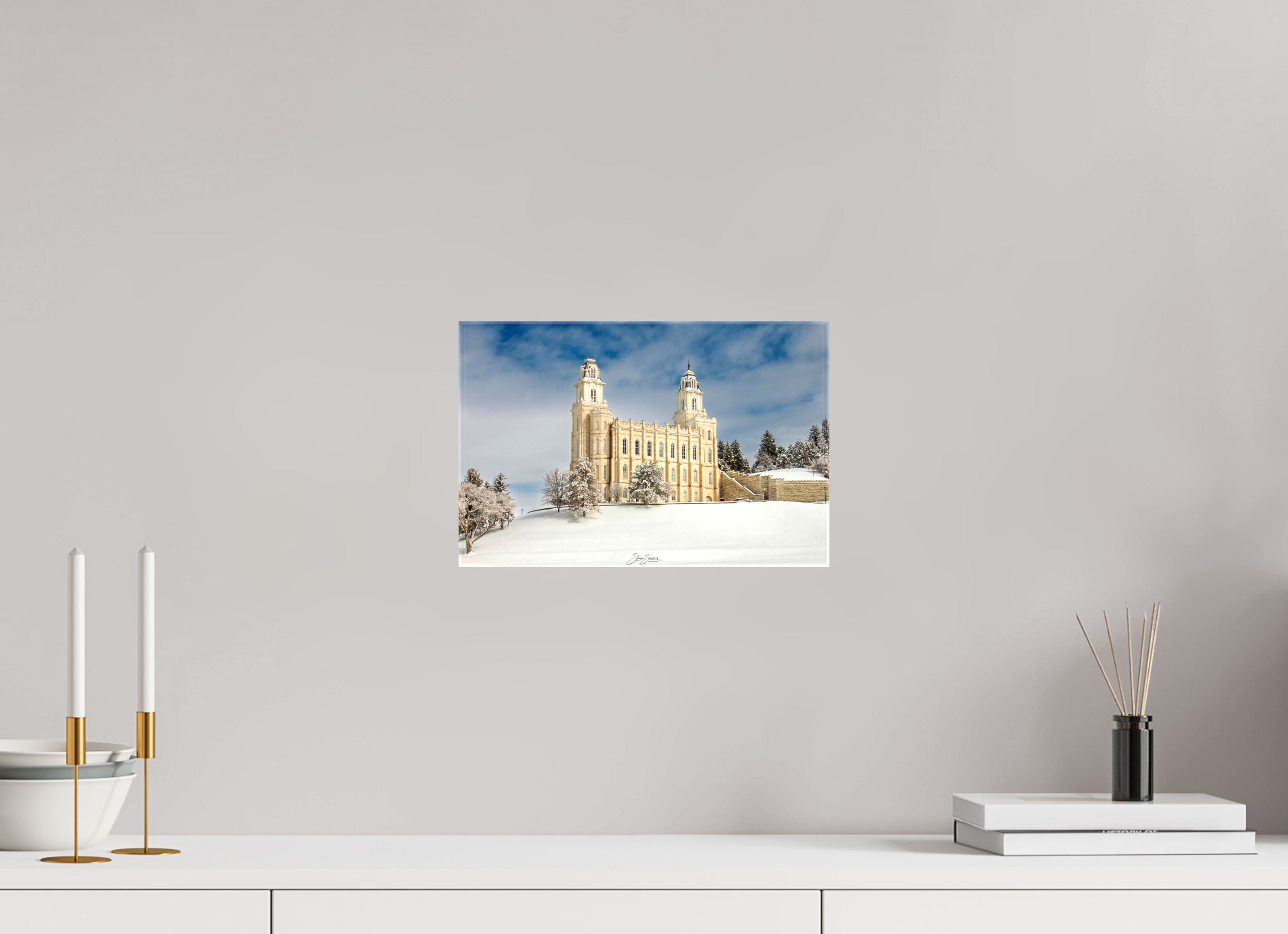12.3 x 8″, Canvas Manti Temple