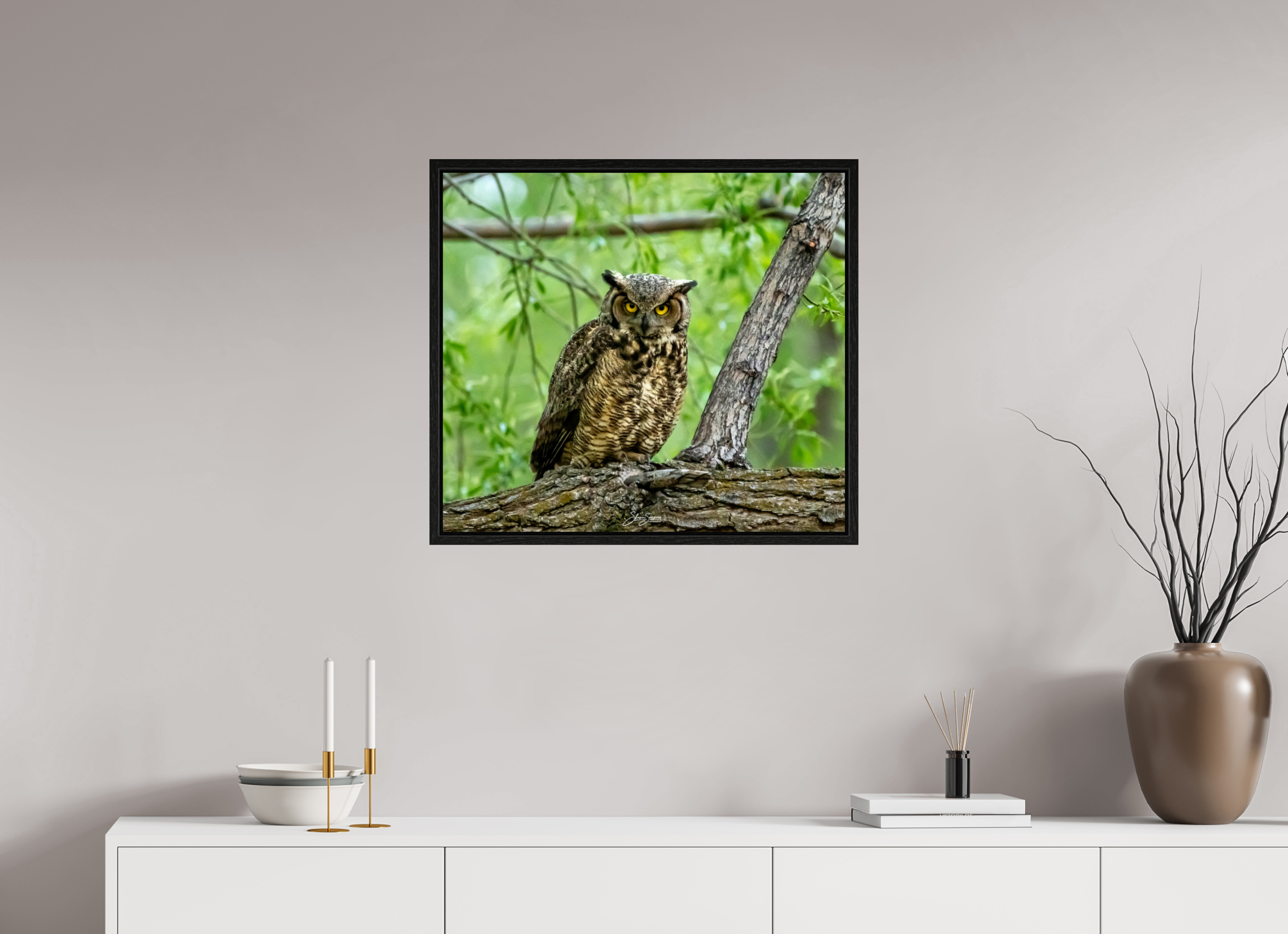 26.9 x 24″, Floater Frame Owel