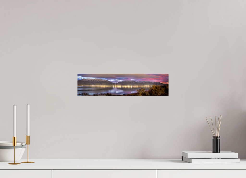 16.6 x 4″, Photo Print On Fuji Crystal DP II Utah Lake At Sunrise