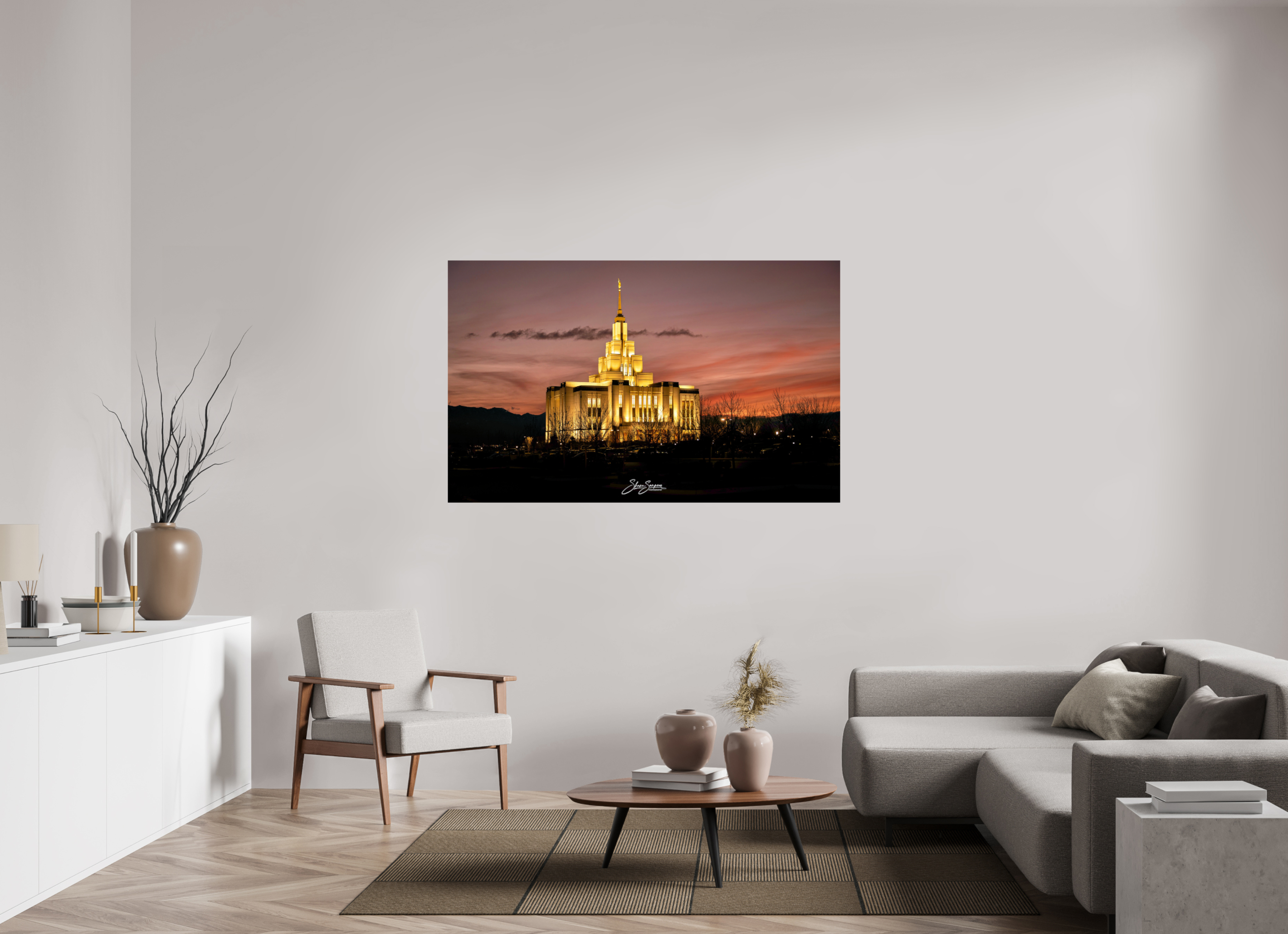63.2 x 39″, Photo Print On Fuji Crystal DP II Saratoga Springs Temple