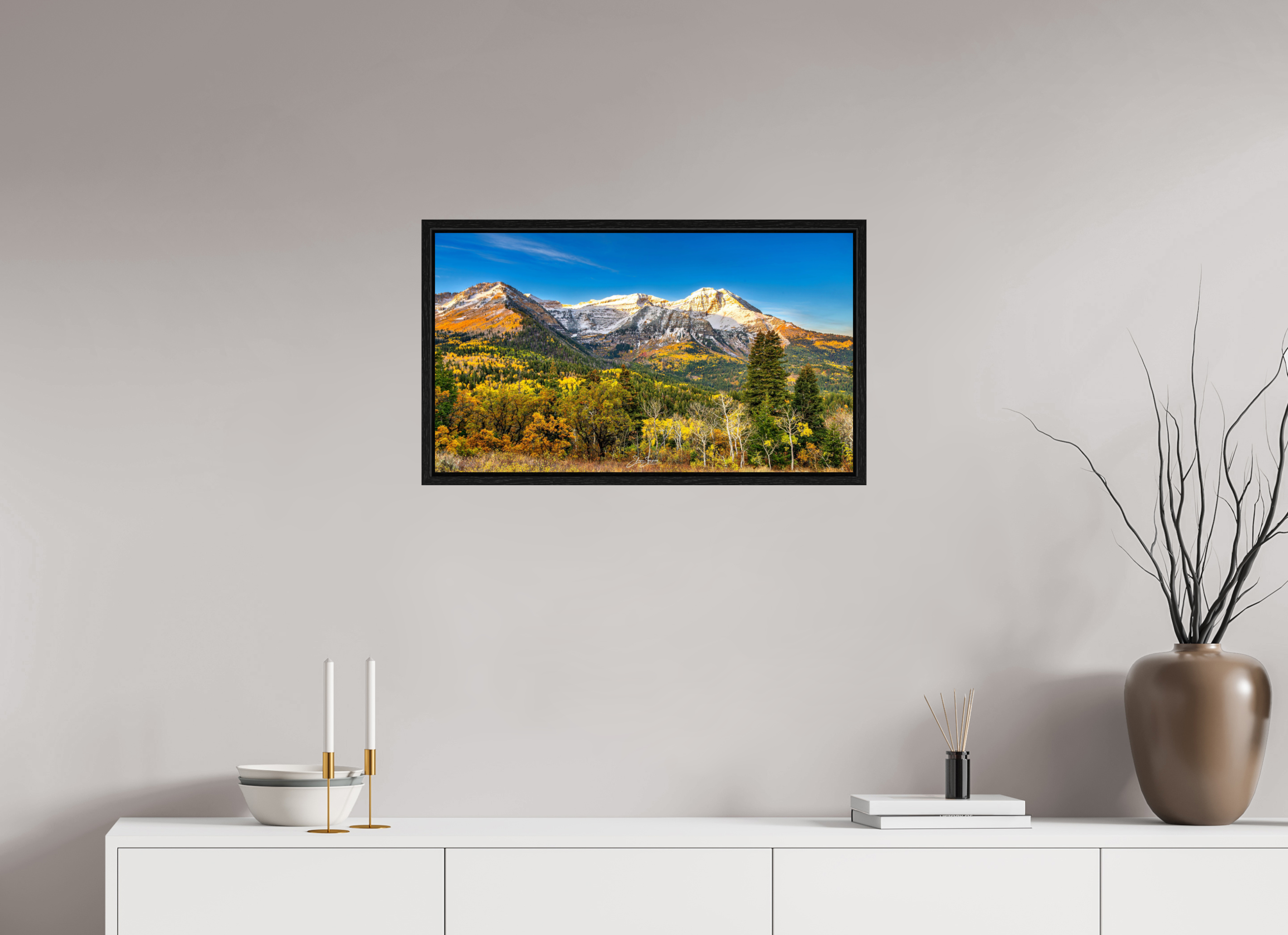 28 x 16″, Floater Frame Mount Timpanogos