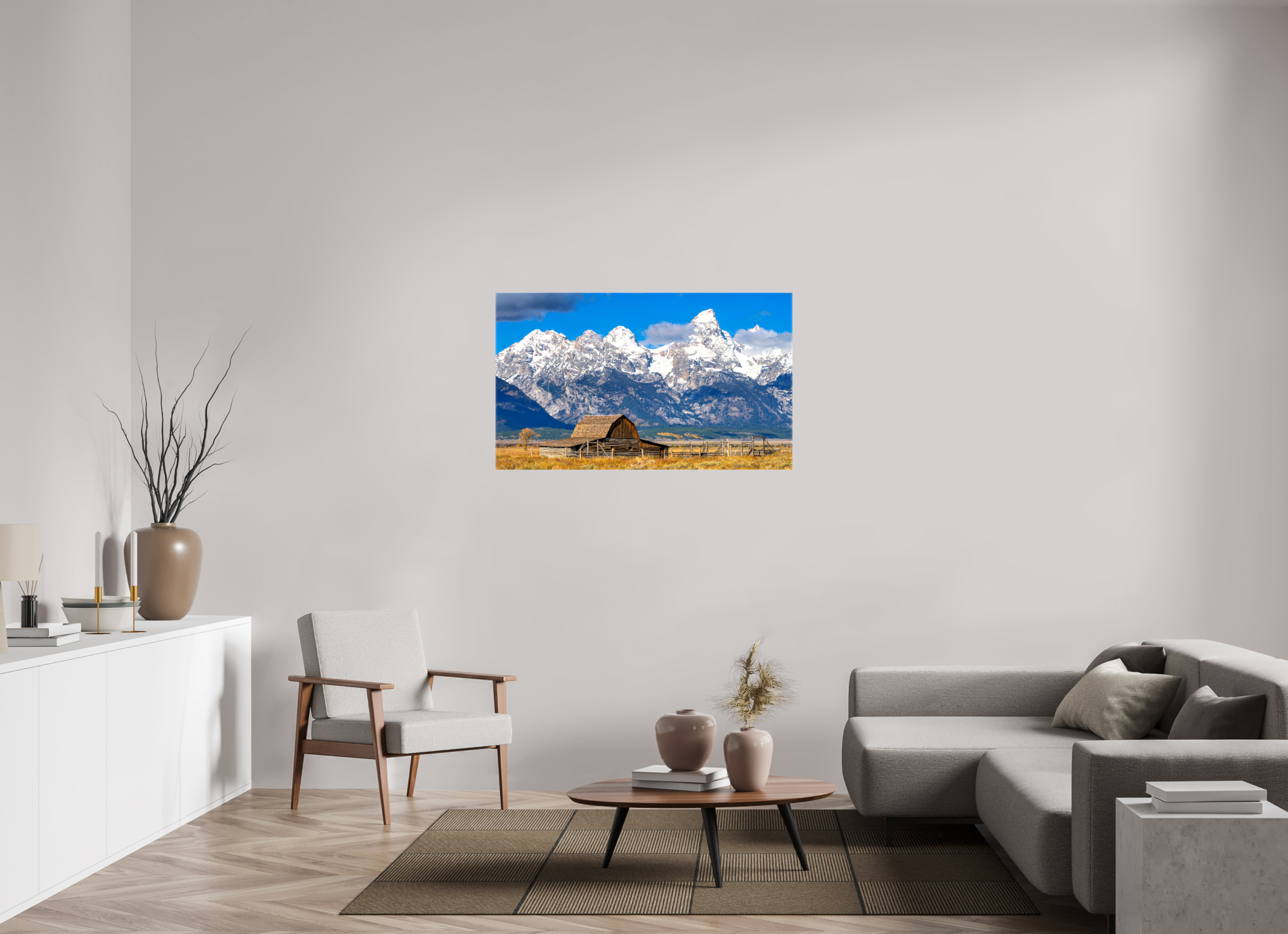 47.2 x 28″, Canvas Tetons