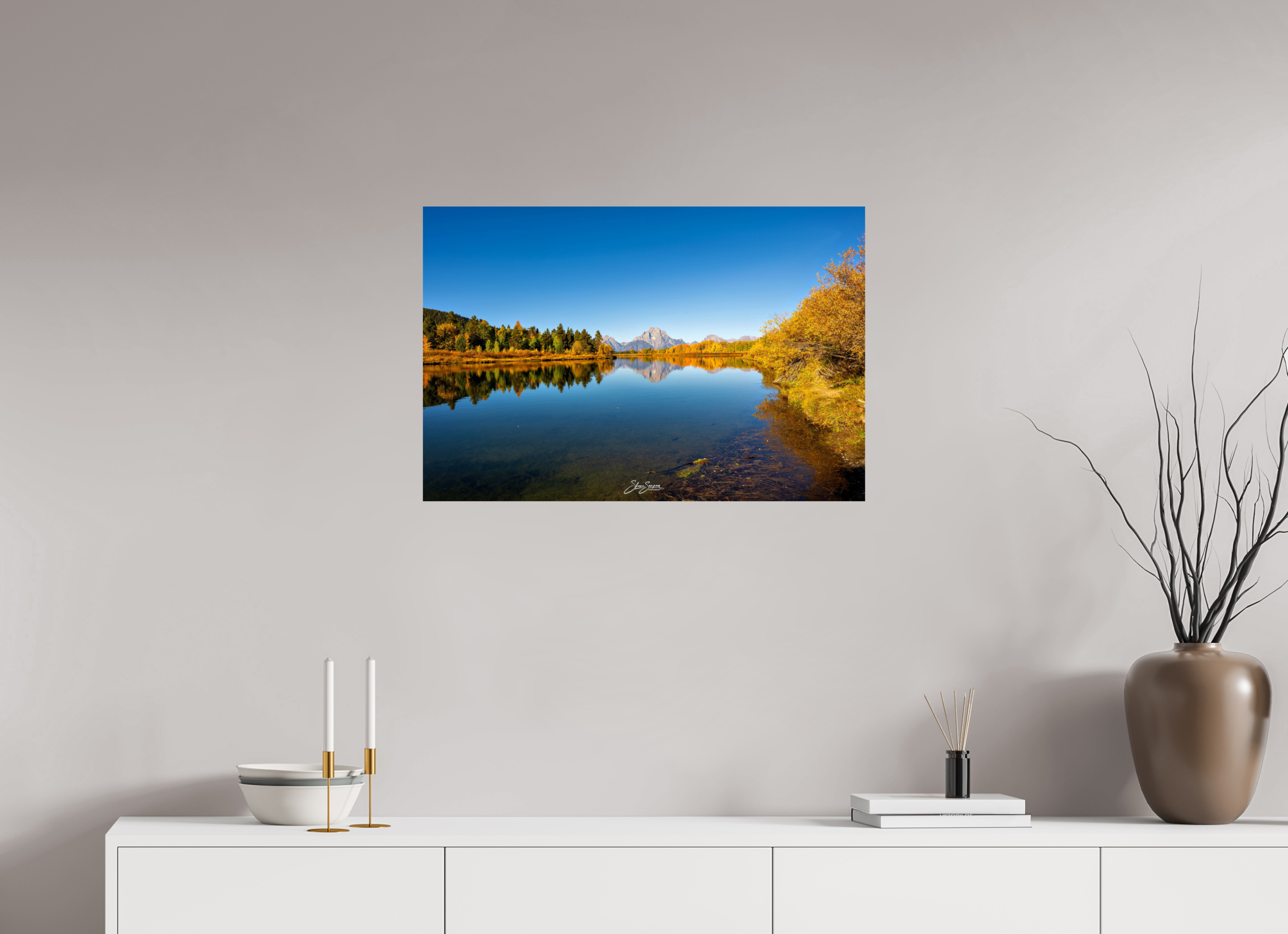30 x 20″, Photo Print On Fuji Crystal DP II Tetons in autumn