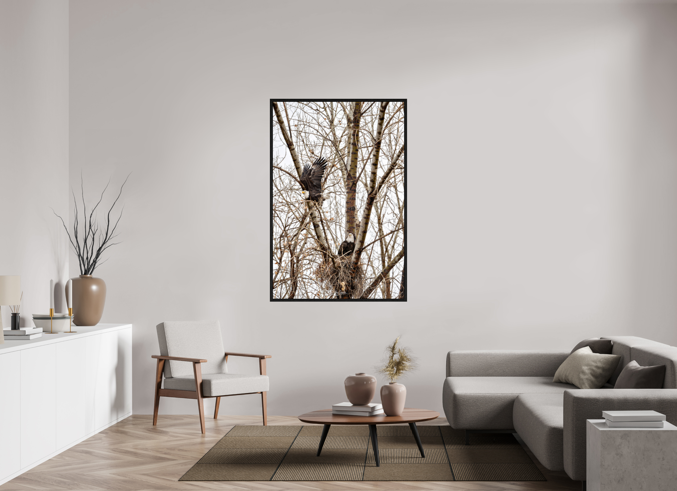 40 x 60″, Floater Frame Eagles