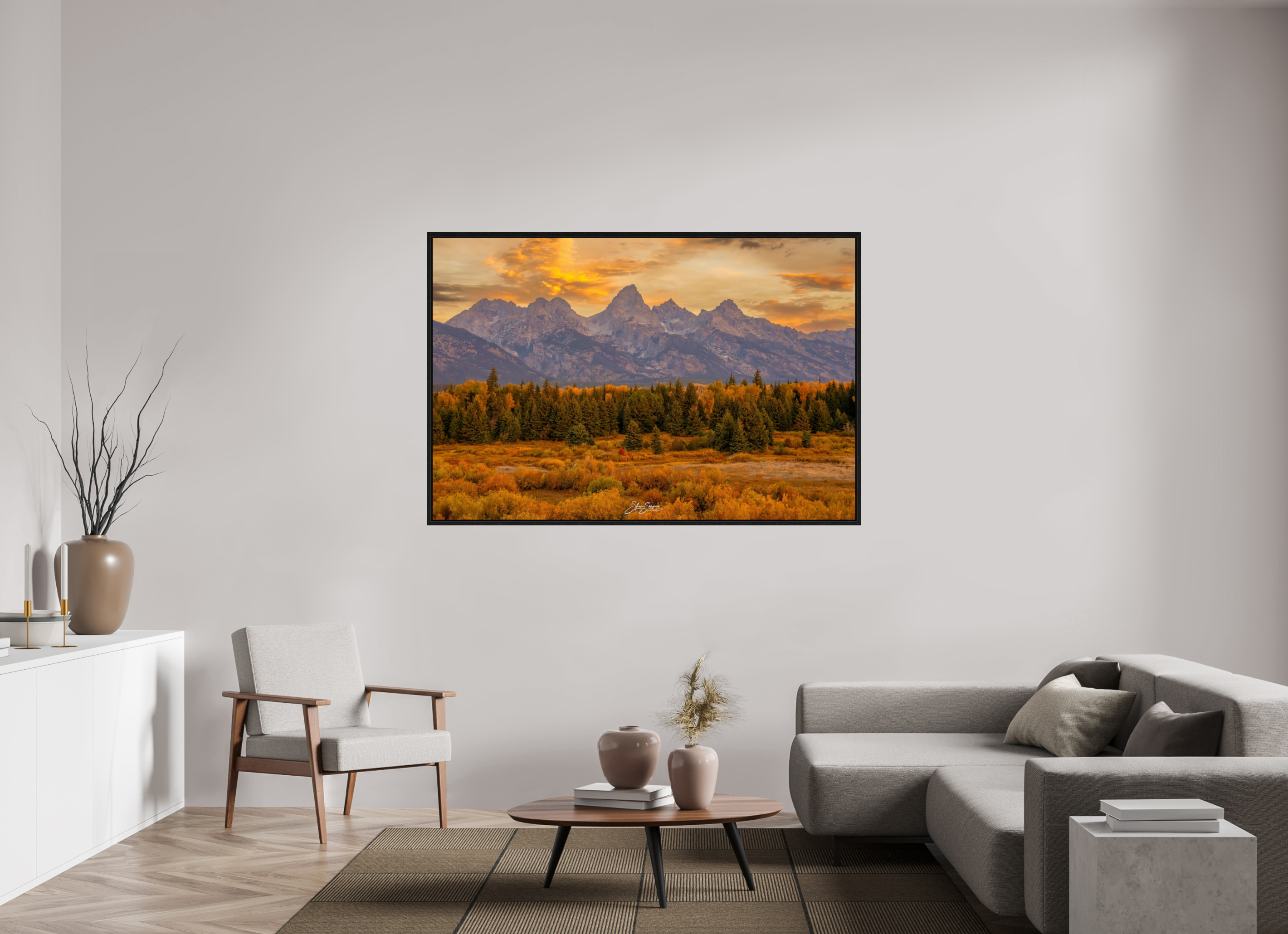 66 x 44″, Floater Frame A1 Teton Gold