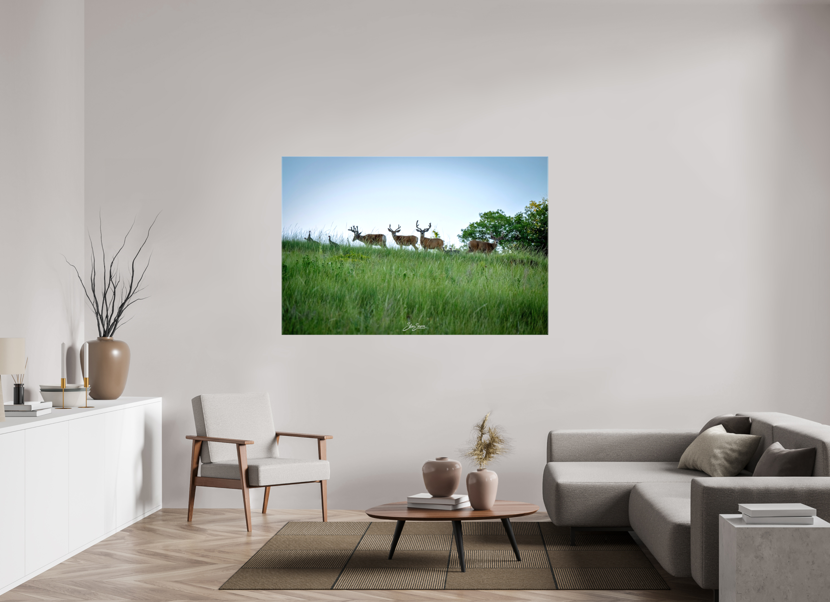 66 x 44″, Canvas Deer