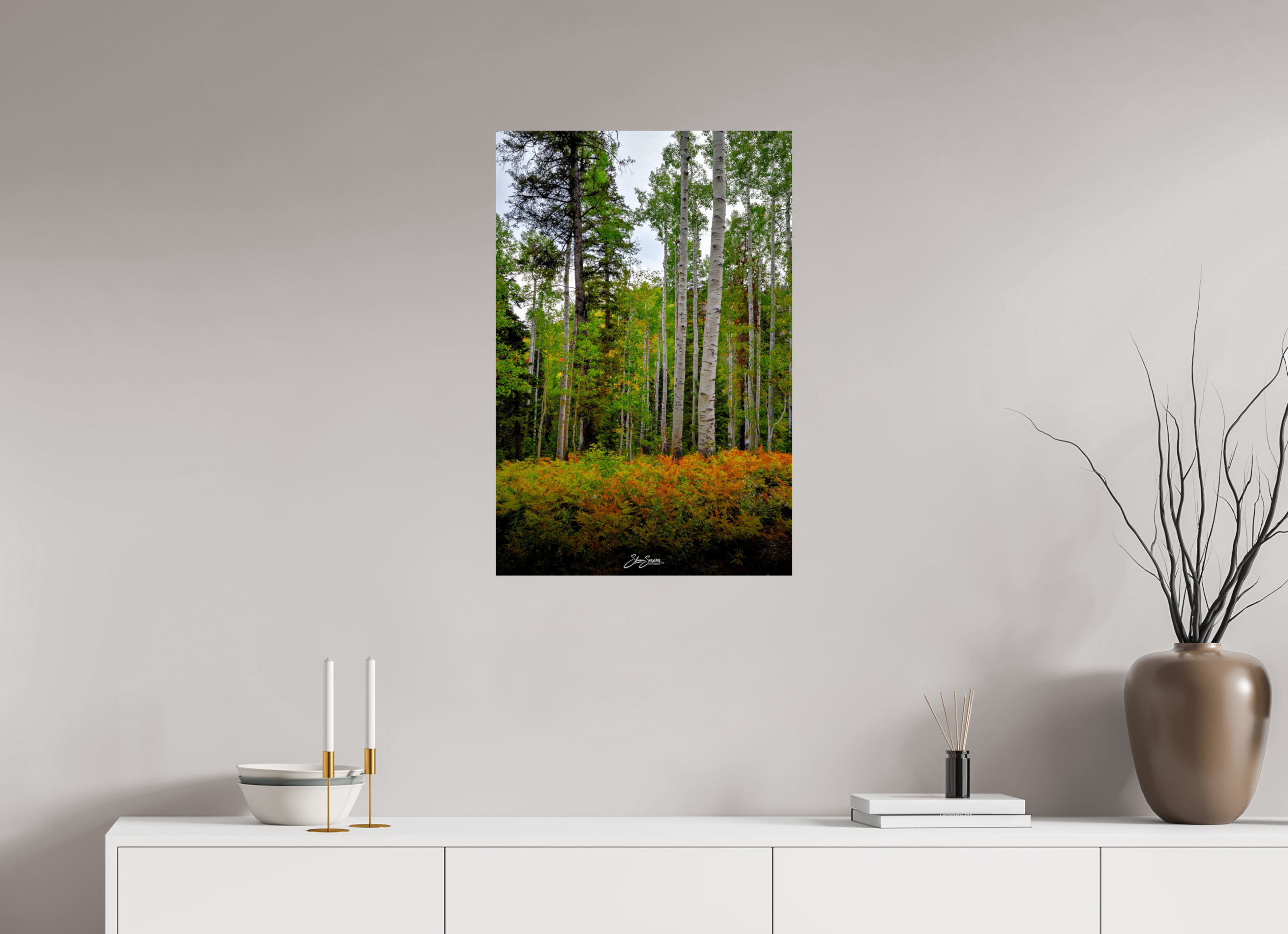 20 x 30″, Metal aspen