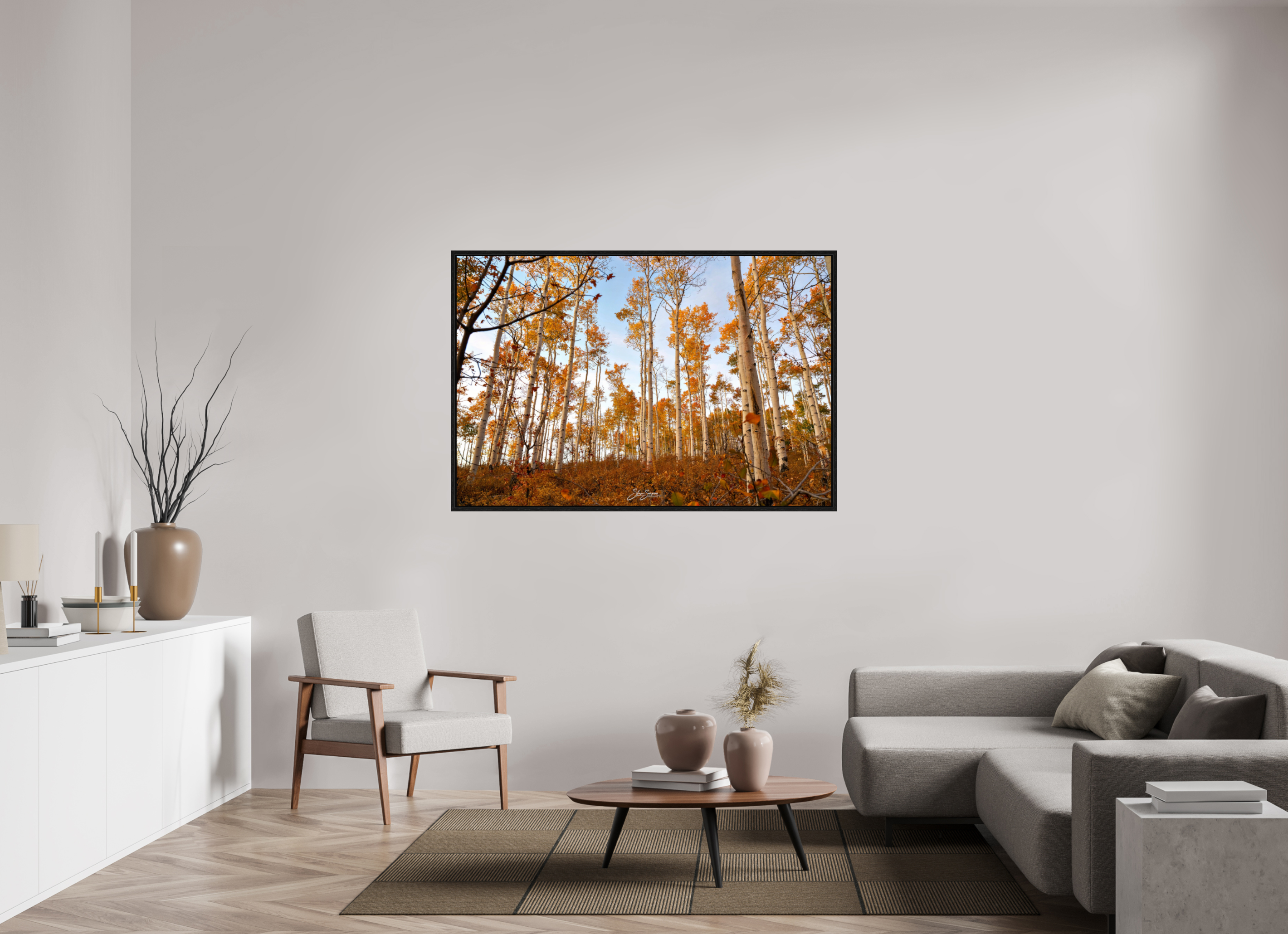 60 x 40″, Floater Frame aspen