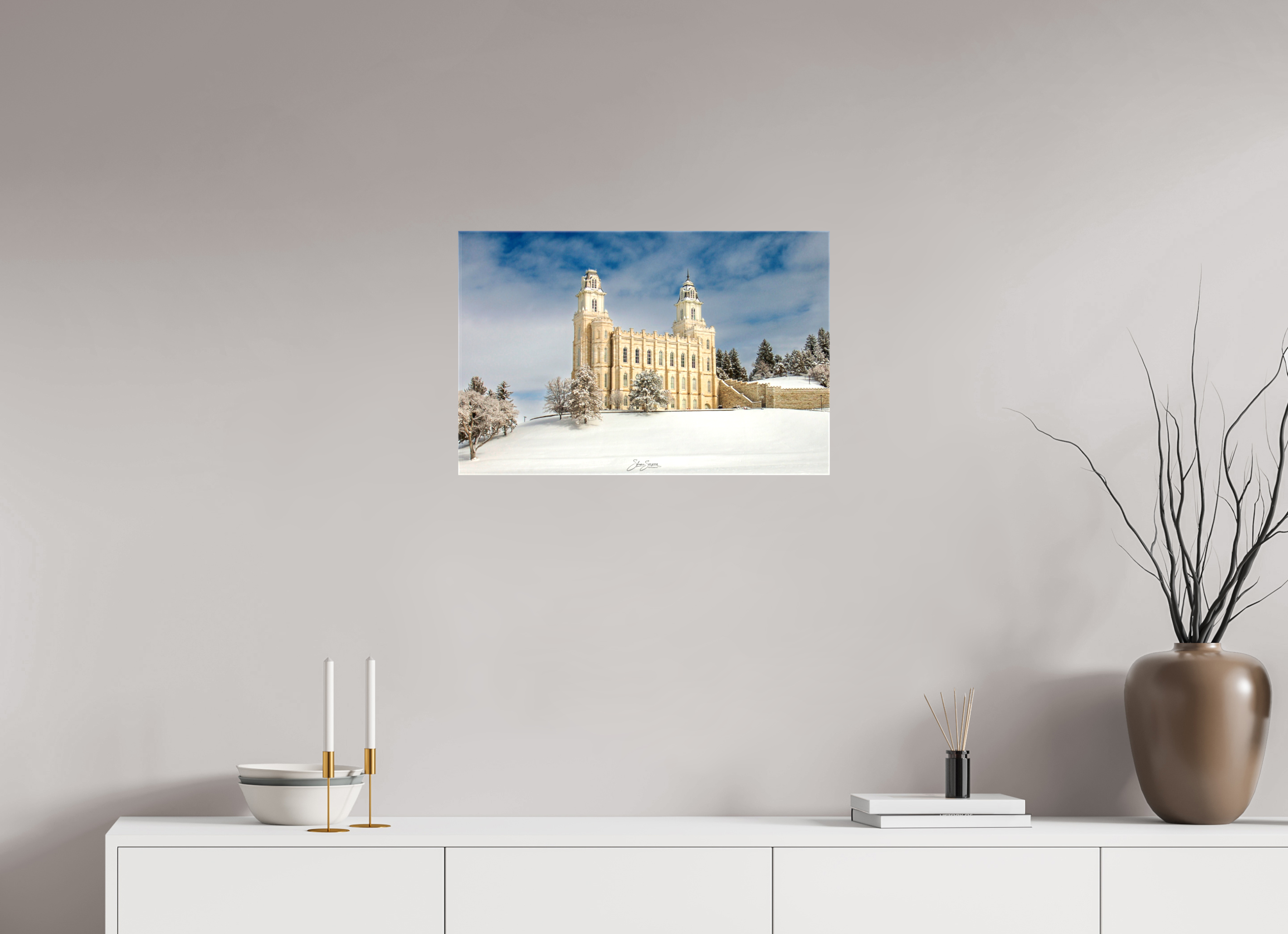 24.6 x 16″, Canvas Manti Temple