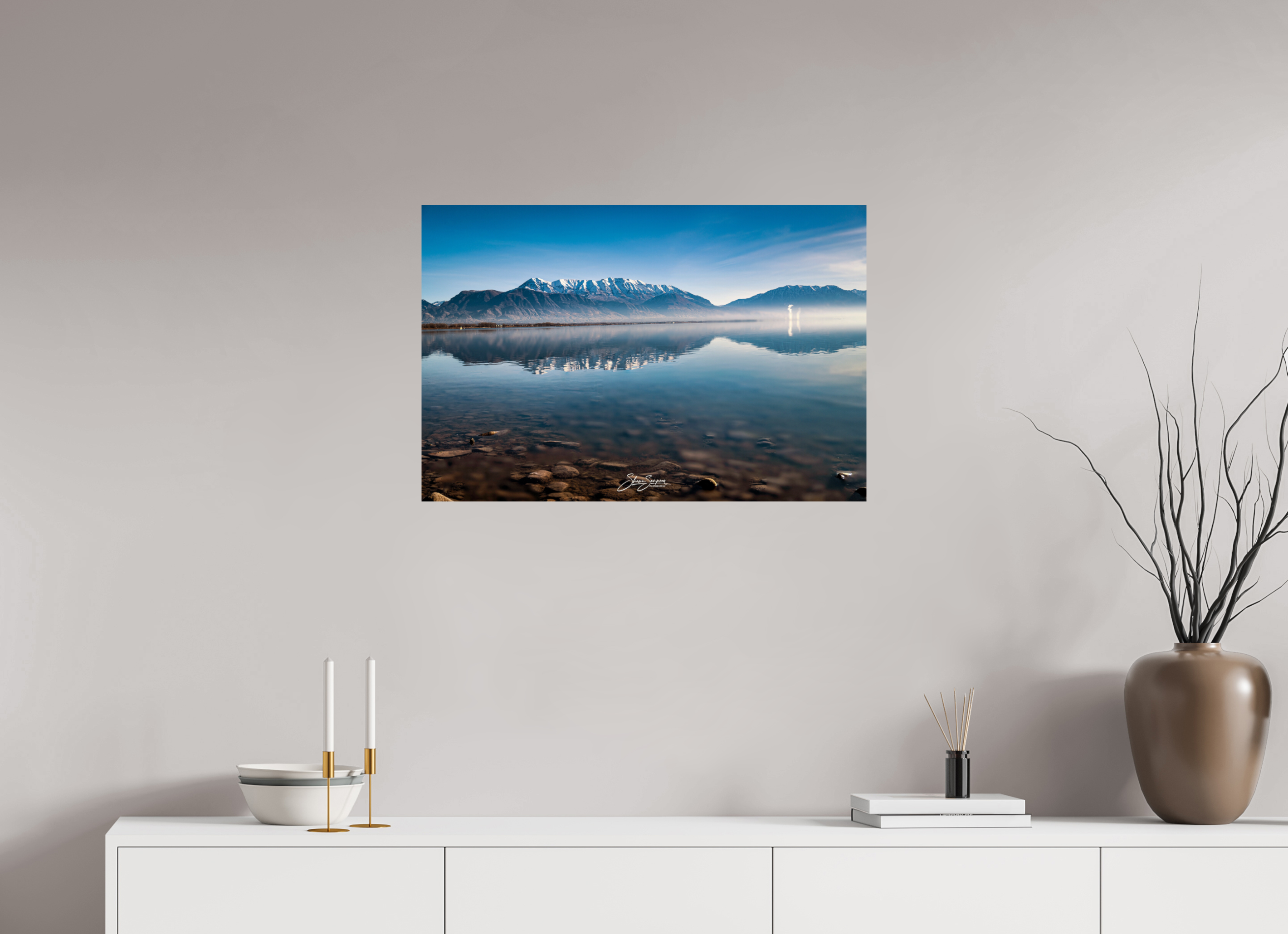 30 x 20″, Metal Timpanogos Reflection