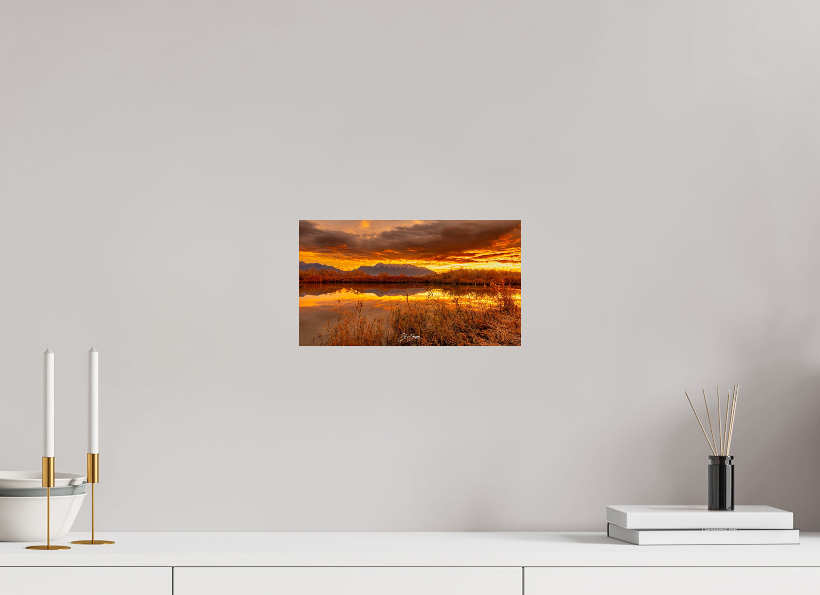 12 x 6.8″, Metal Golden Morning