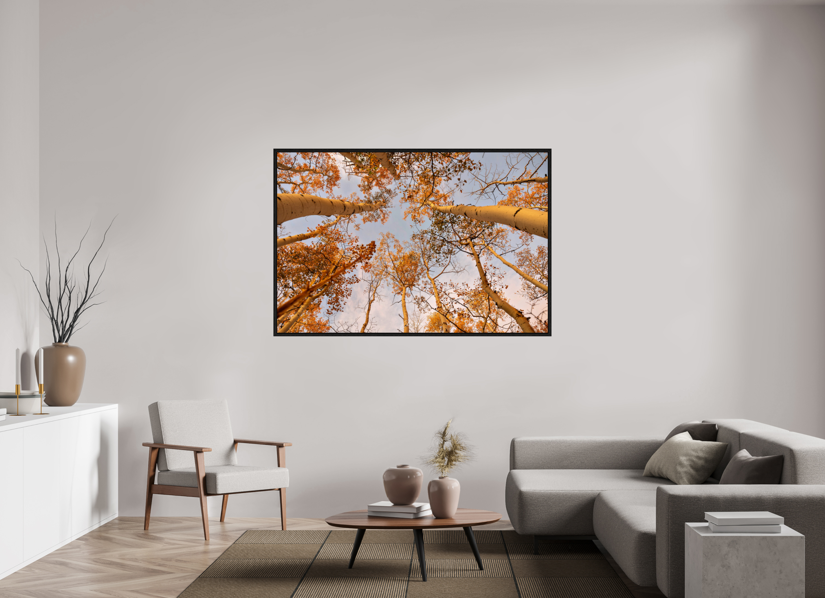 66 x 44″, Floater Frame aspen