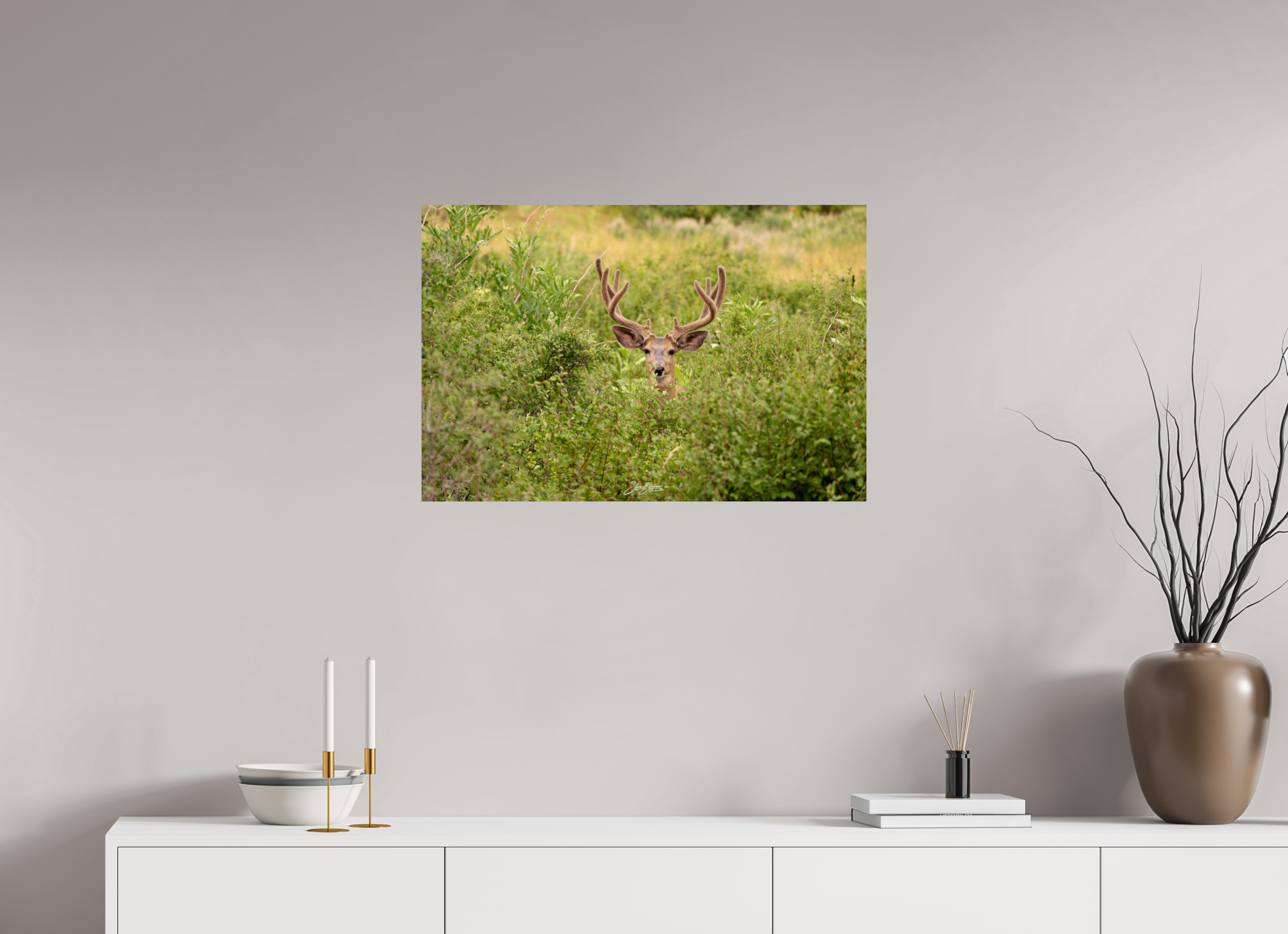 30 x 20″, Metal Deer