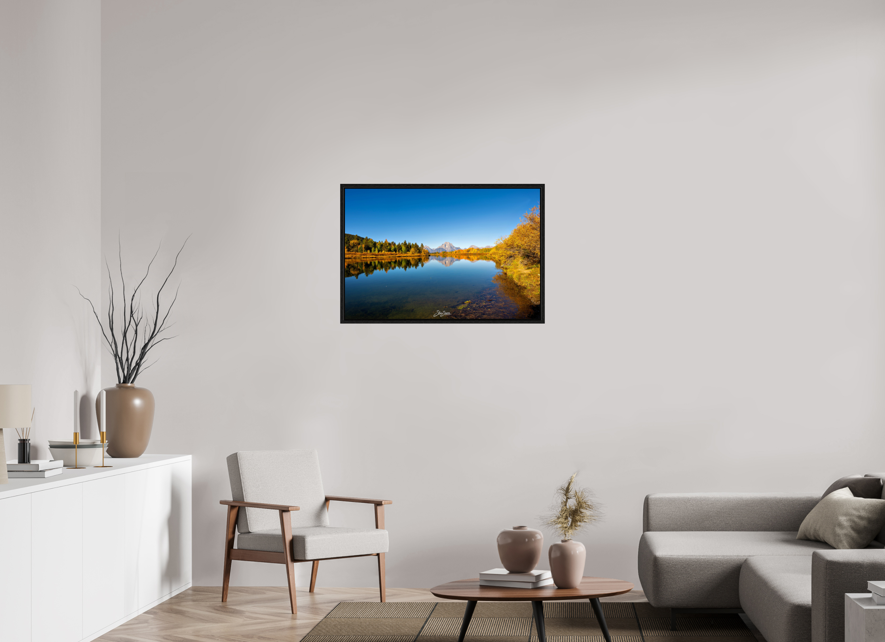 36 x 24″, Floater Frame A19 Tetons