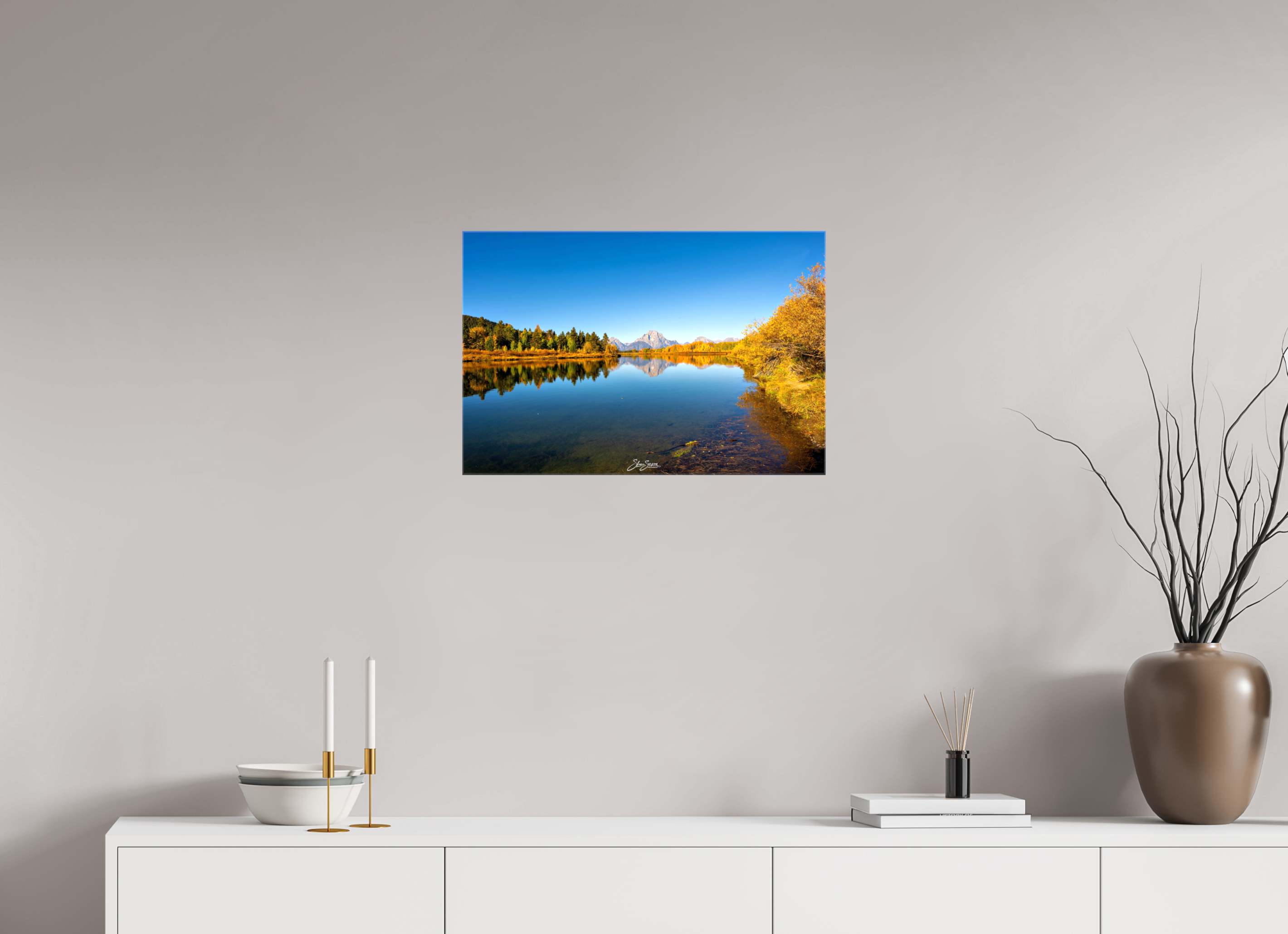 24 x 16″, Canvas Tetons in autumn