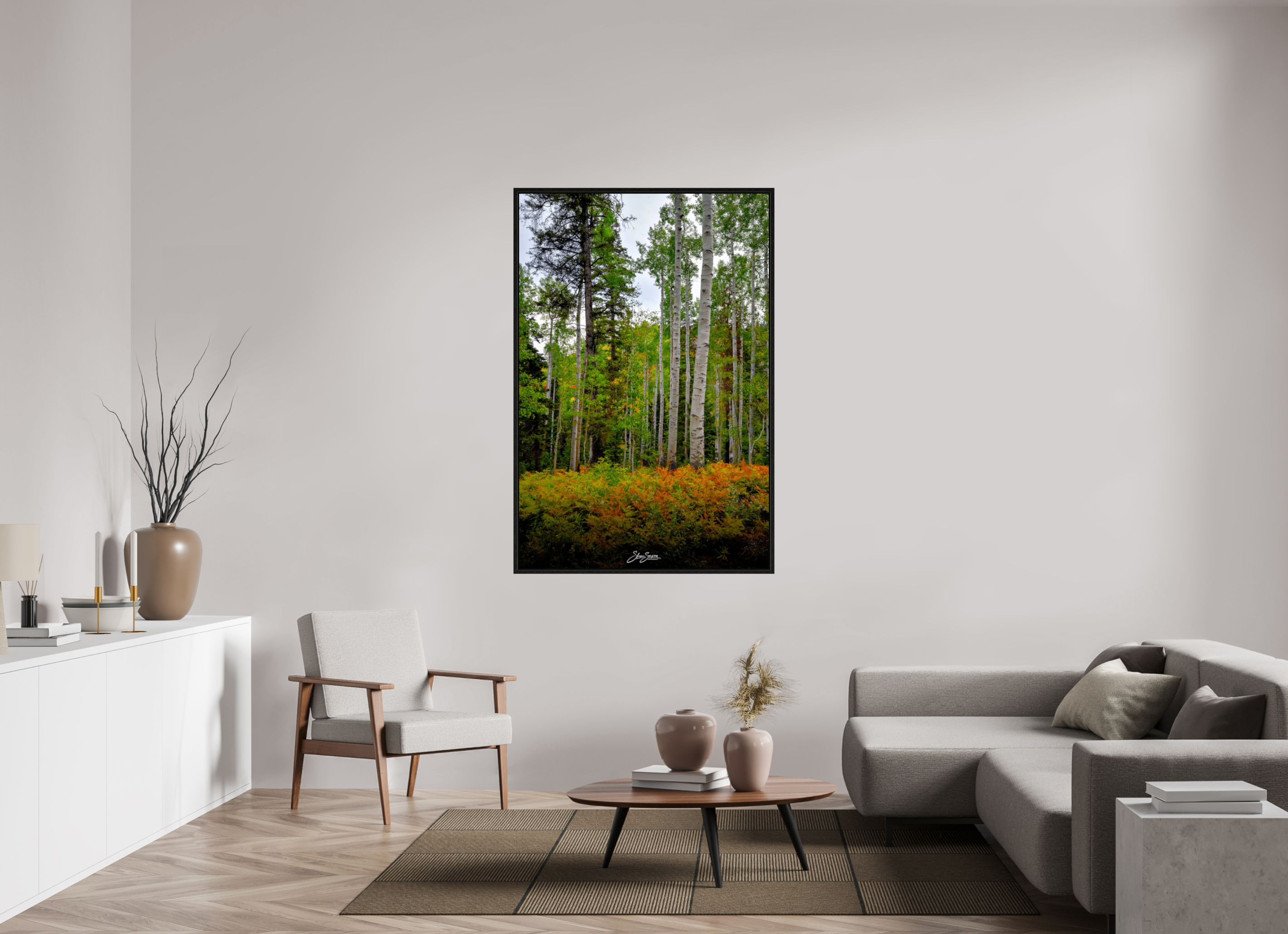 40 x 60″, Floater Frame aspen