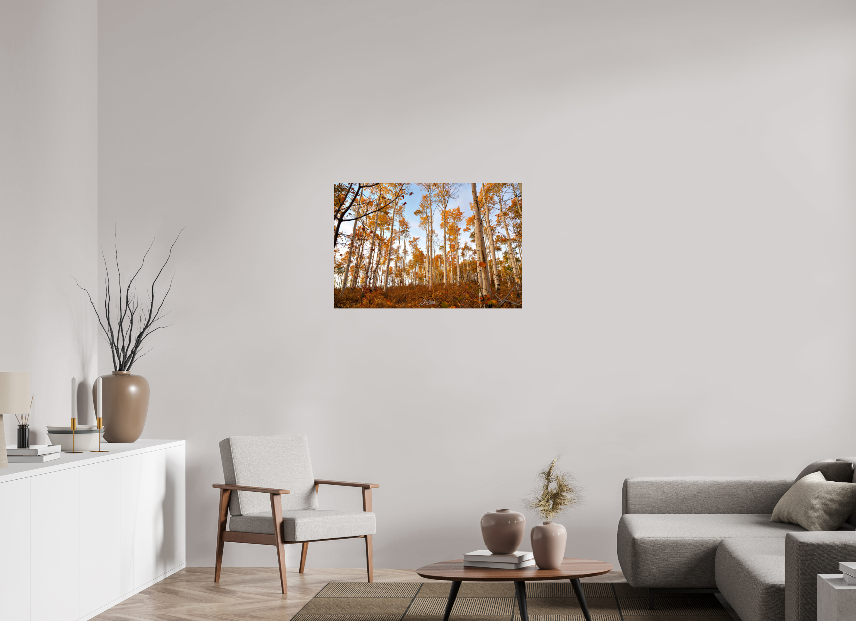 36 x 24″, Metal aspen