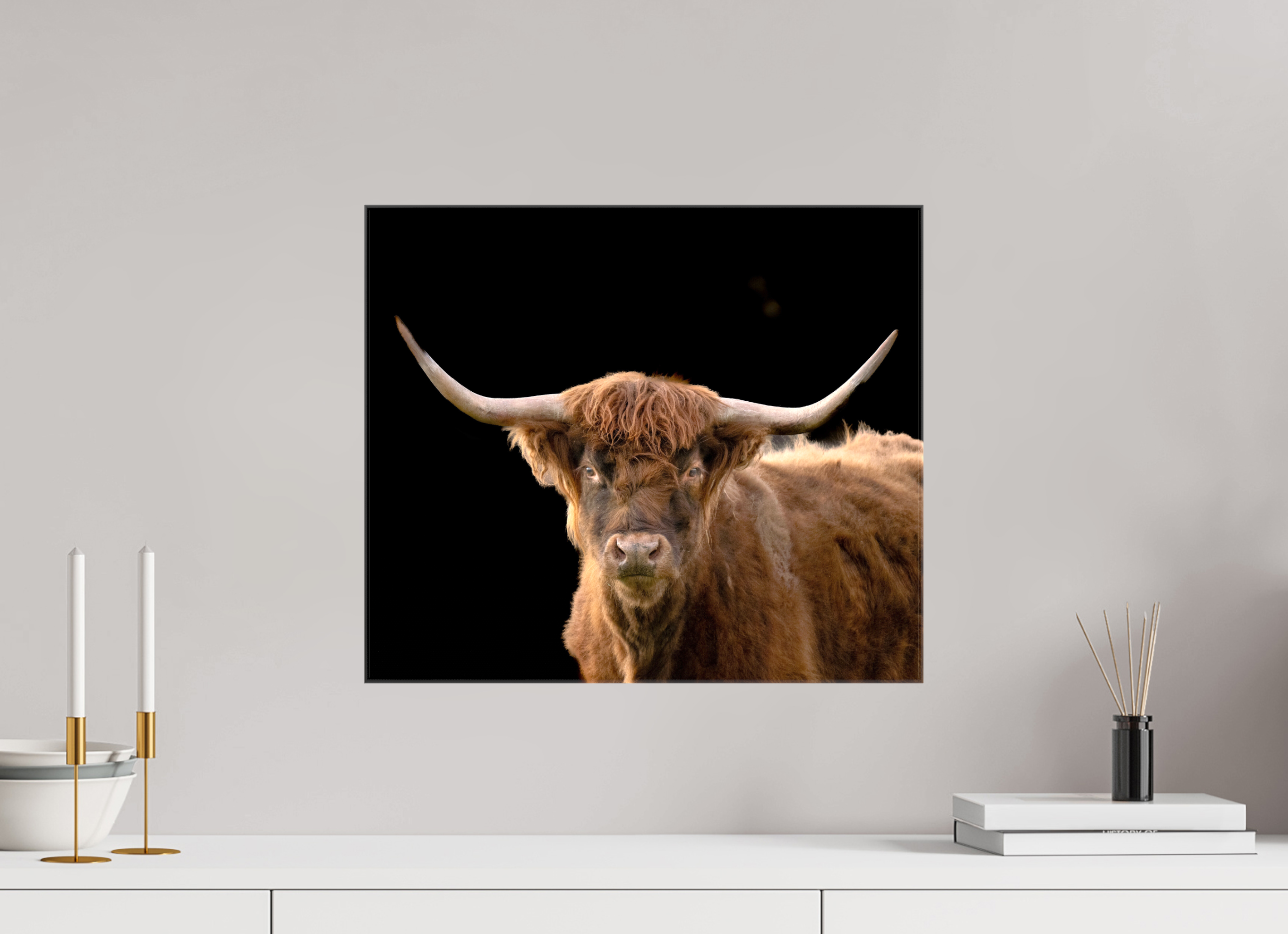 18.7 x 16″, Canvas The Long Horn