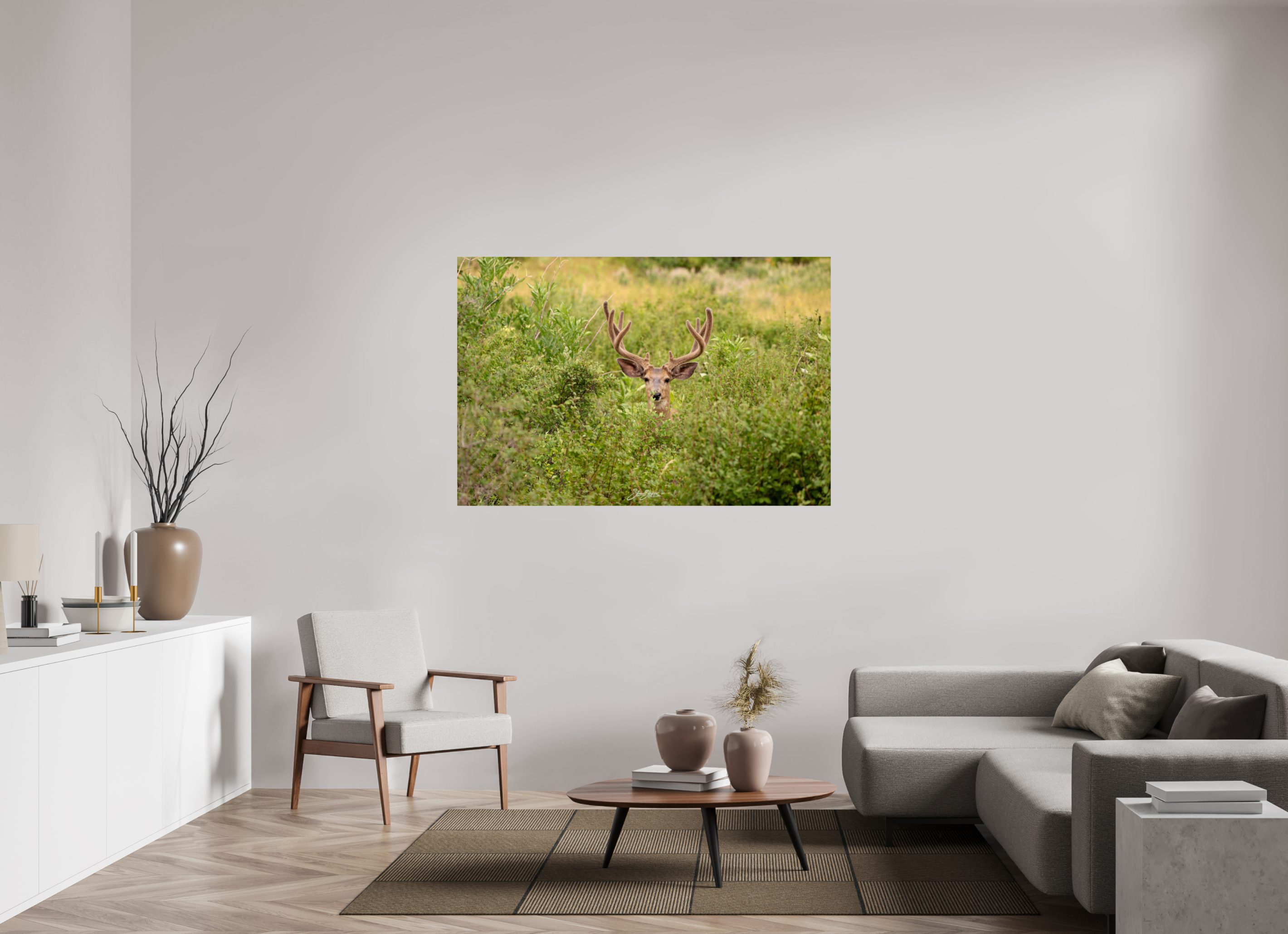 60 x 40″, Metal Deer