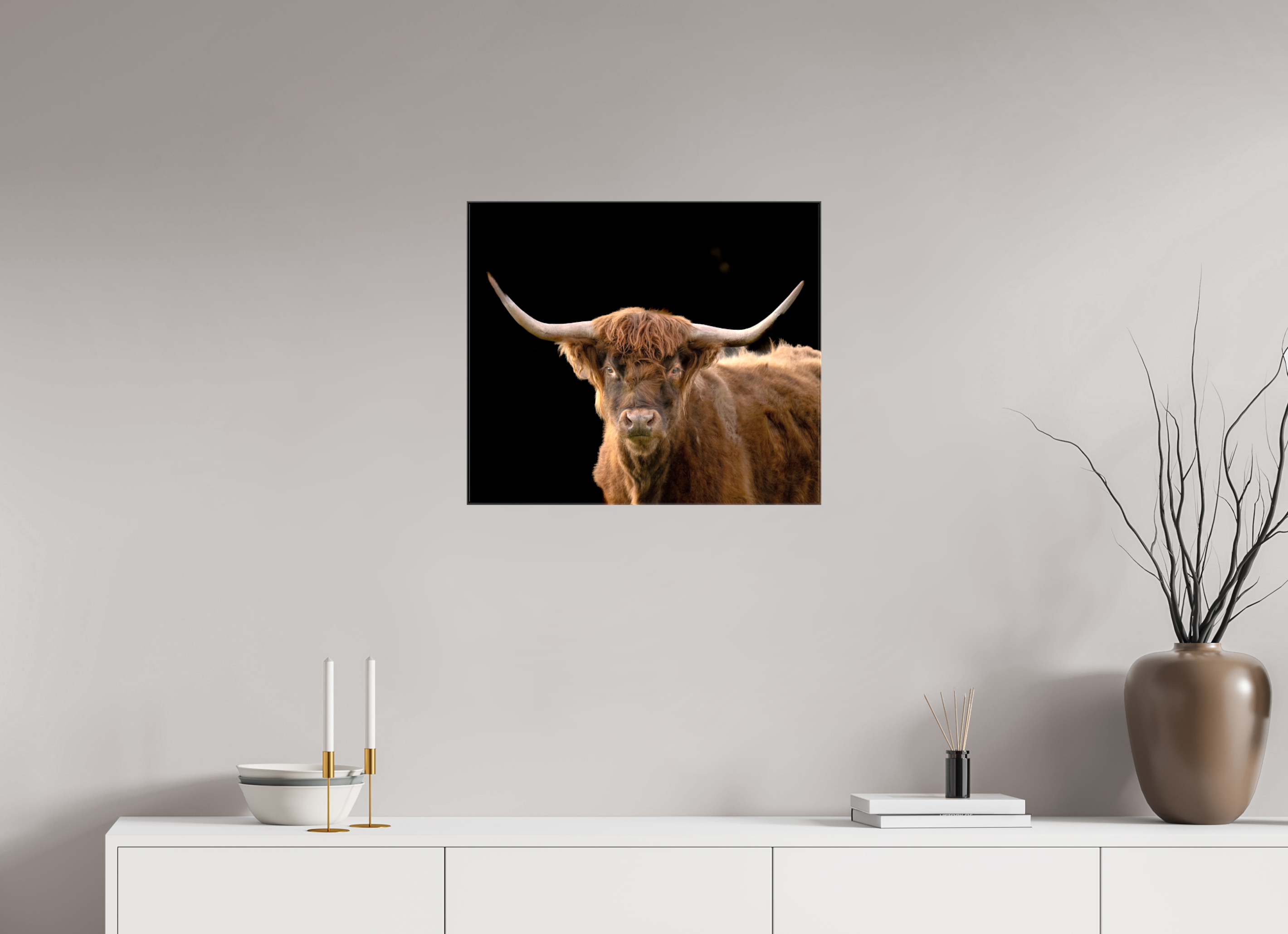 23.4 x 20″, Canvas The Long Horn