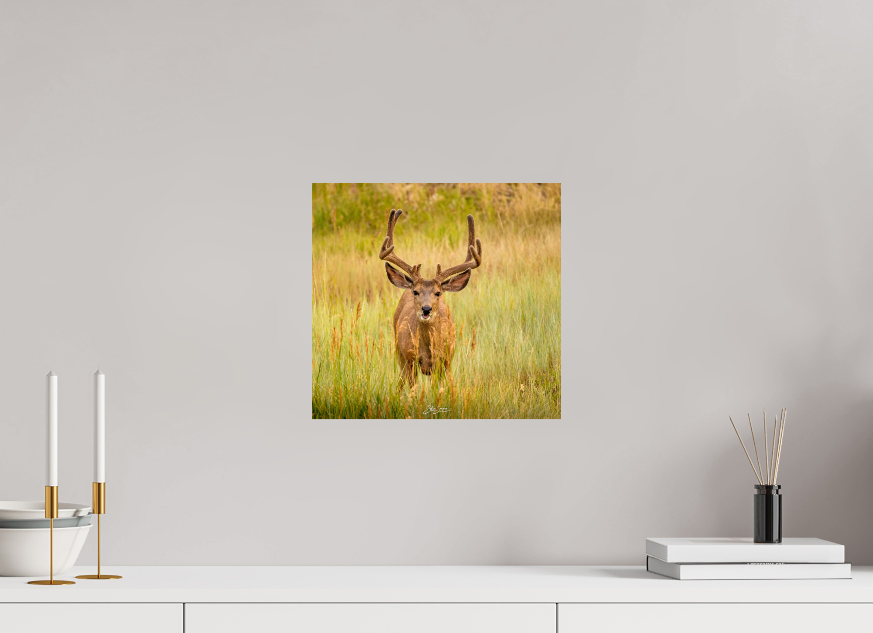 12.6 x 12″, Metal Deer