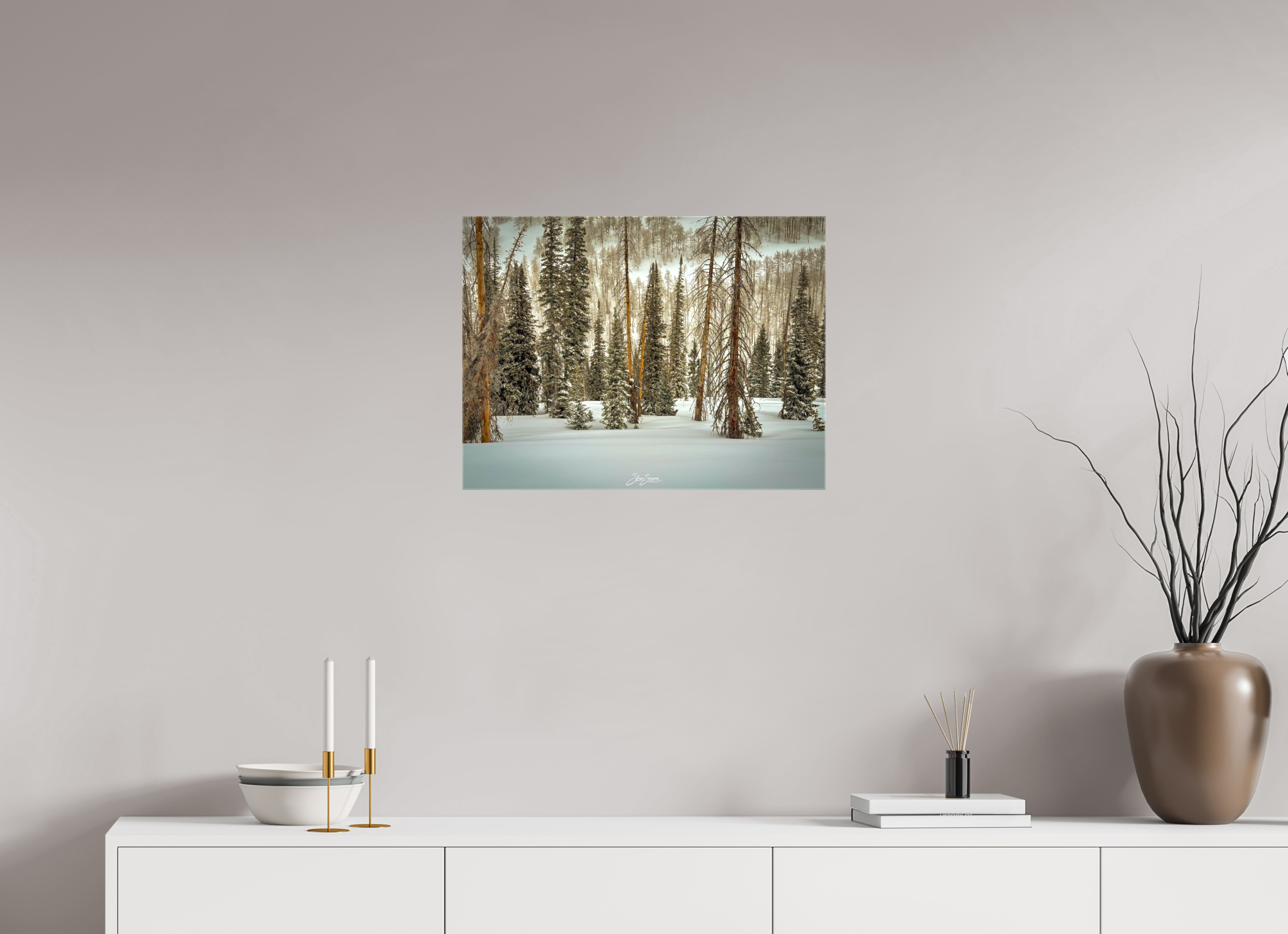 24 x 18″, Canvas Winter in the pine