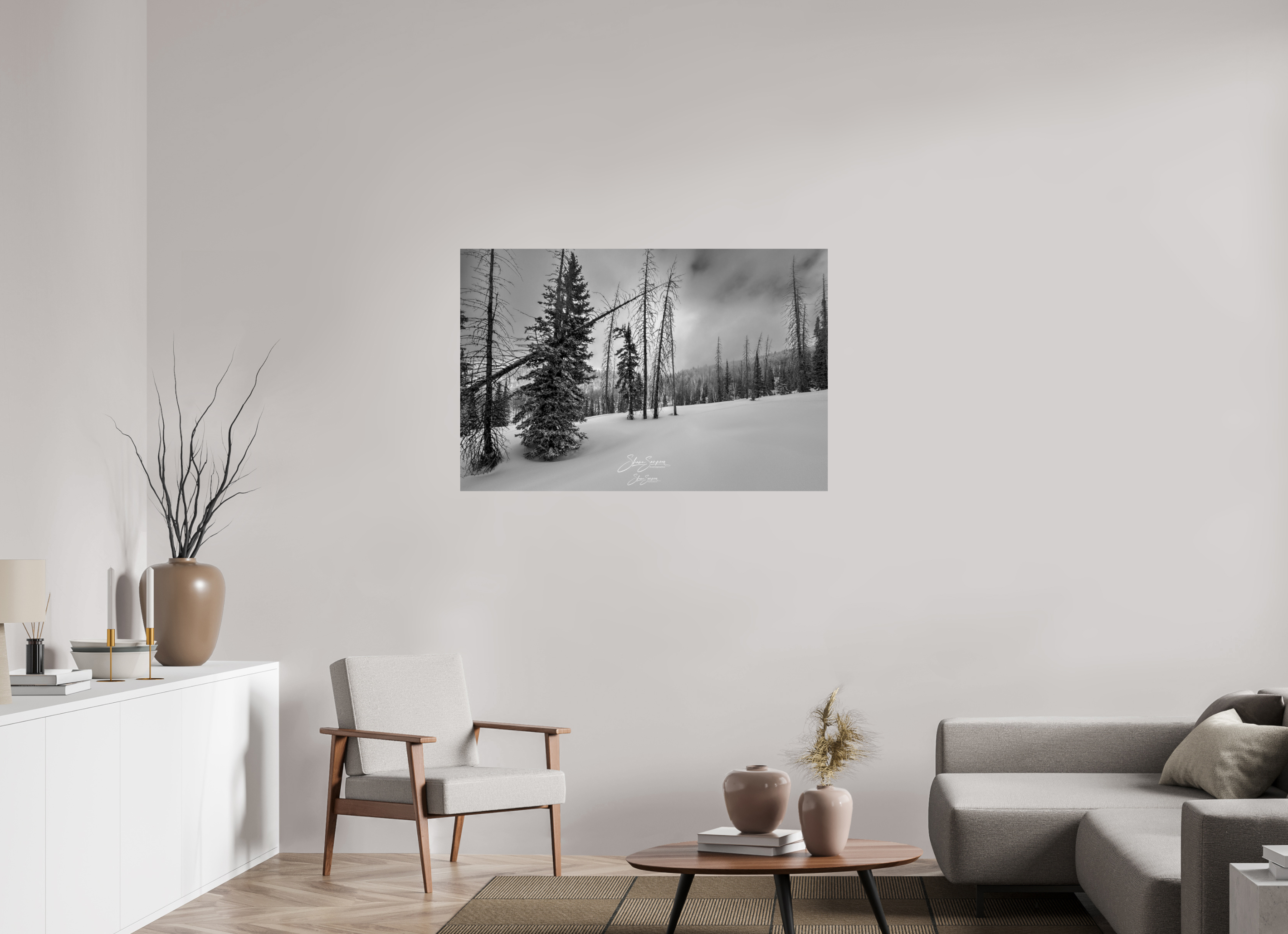 47 x 31″, Photo Print On Fuji Crystal DP II winter bw