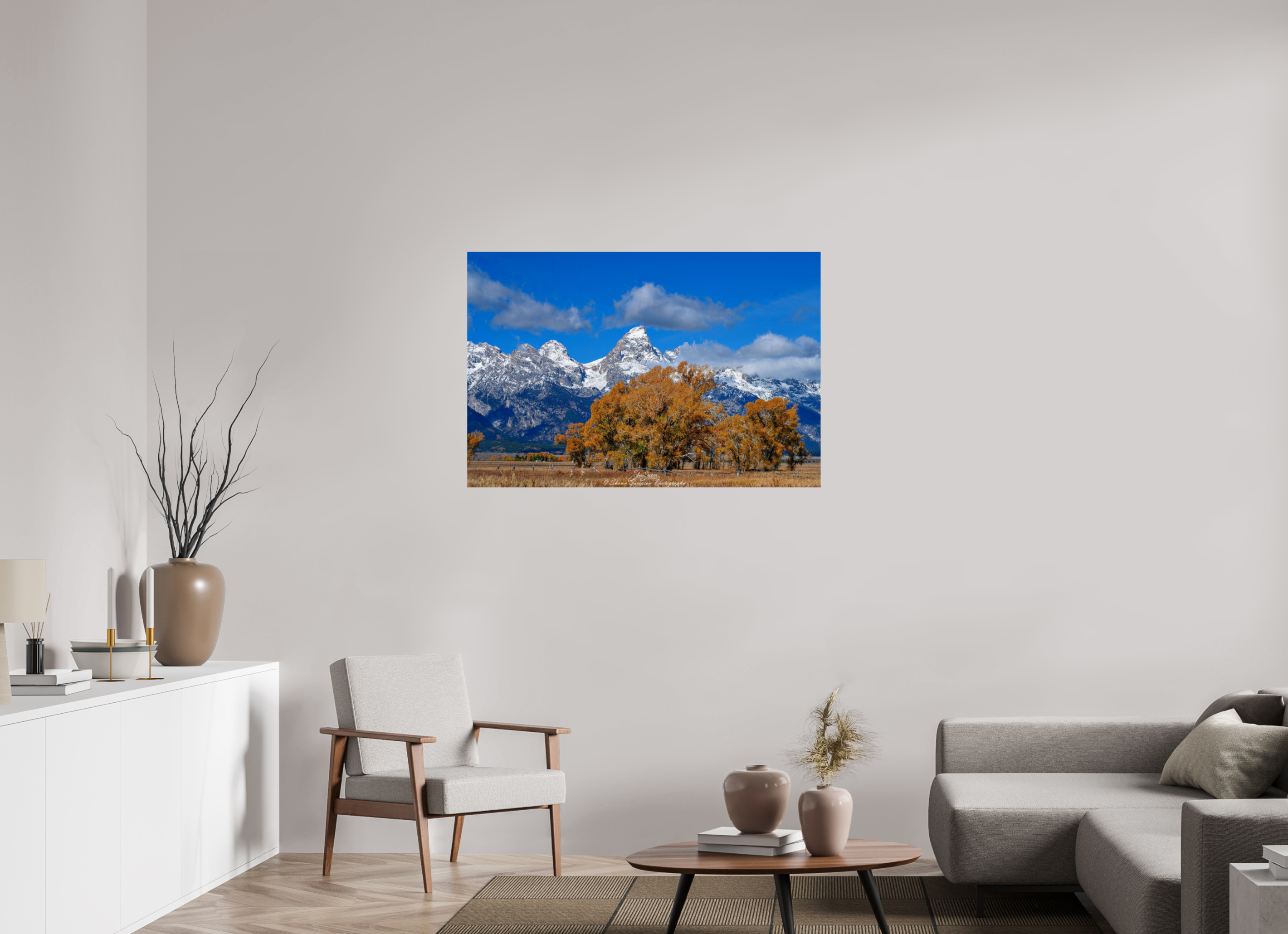 45 x 30″, Metal Tetons