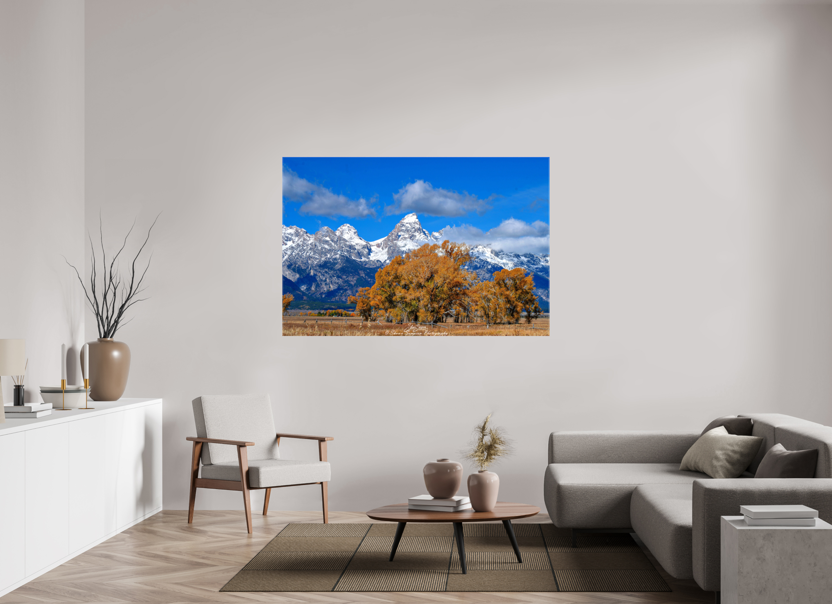 66 x 44″, Canvas Tetons