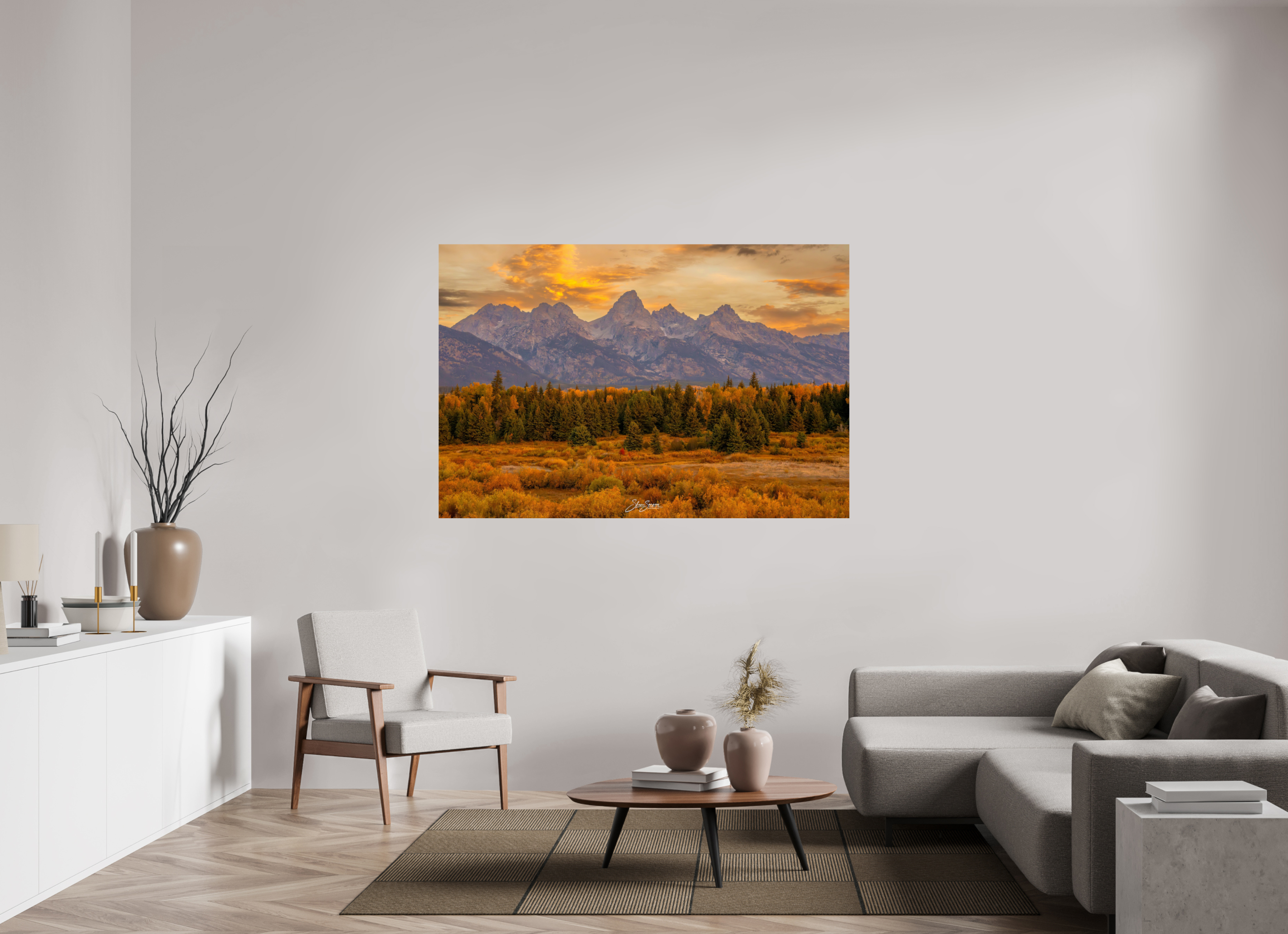 66 x 44″, Metal A1 Teton Gold