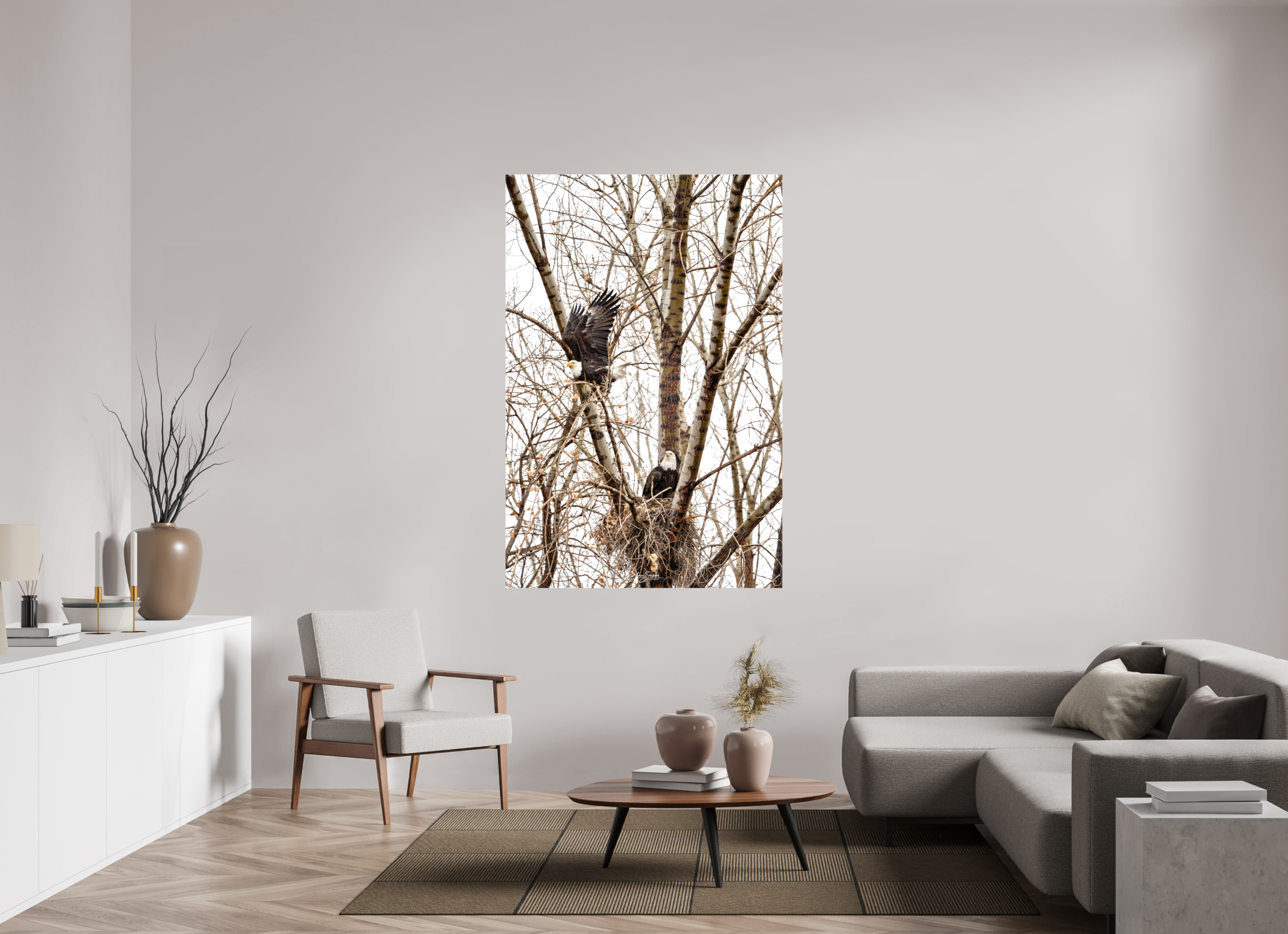 44 x 66″, Canvas Eagles