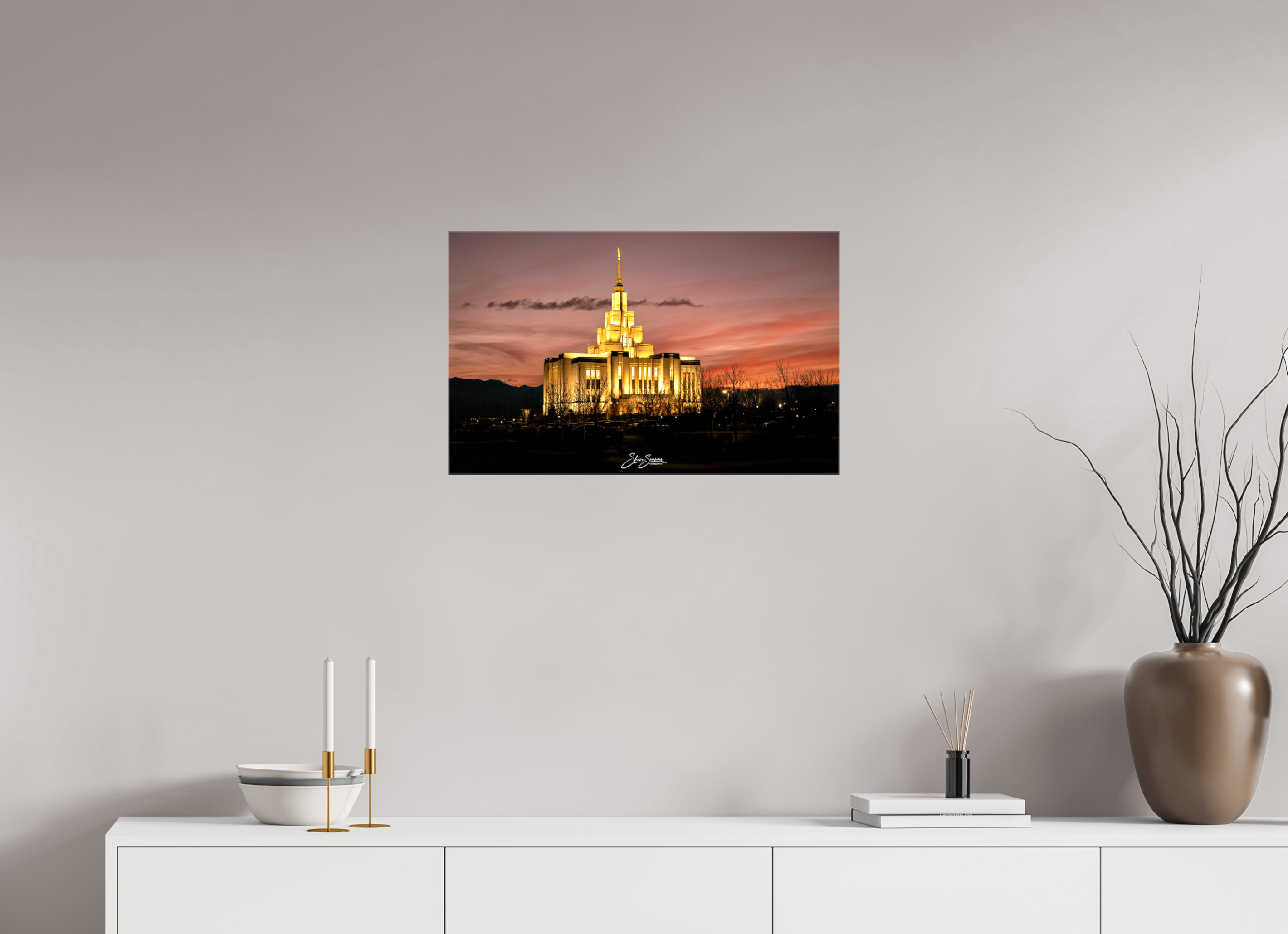 25.9 x 16″, Canvas Saratoga Springs Temple