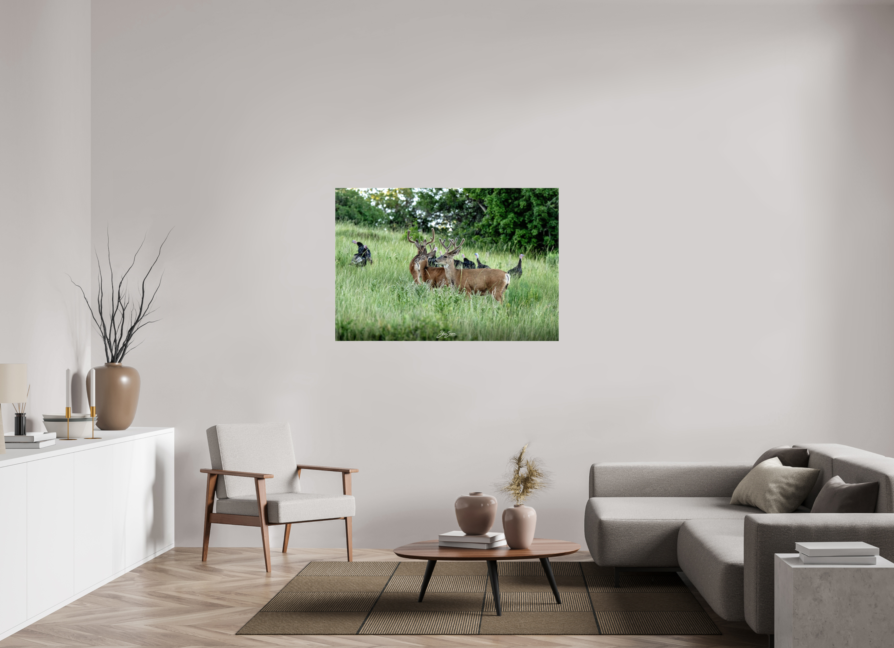 51.3 x 35″, Canvas Turky Deer