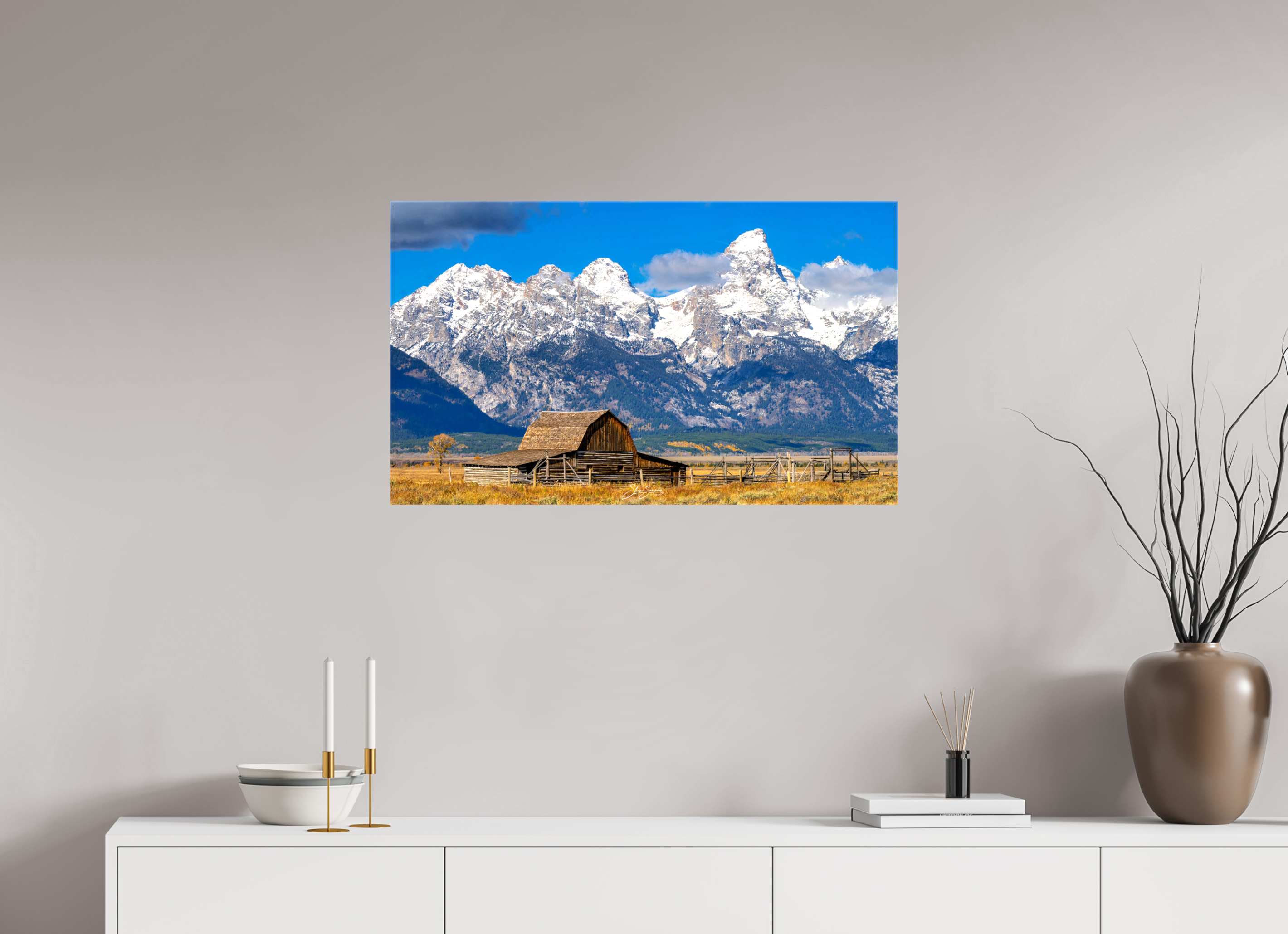 33.7 x 20″, Canvas Tetons