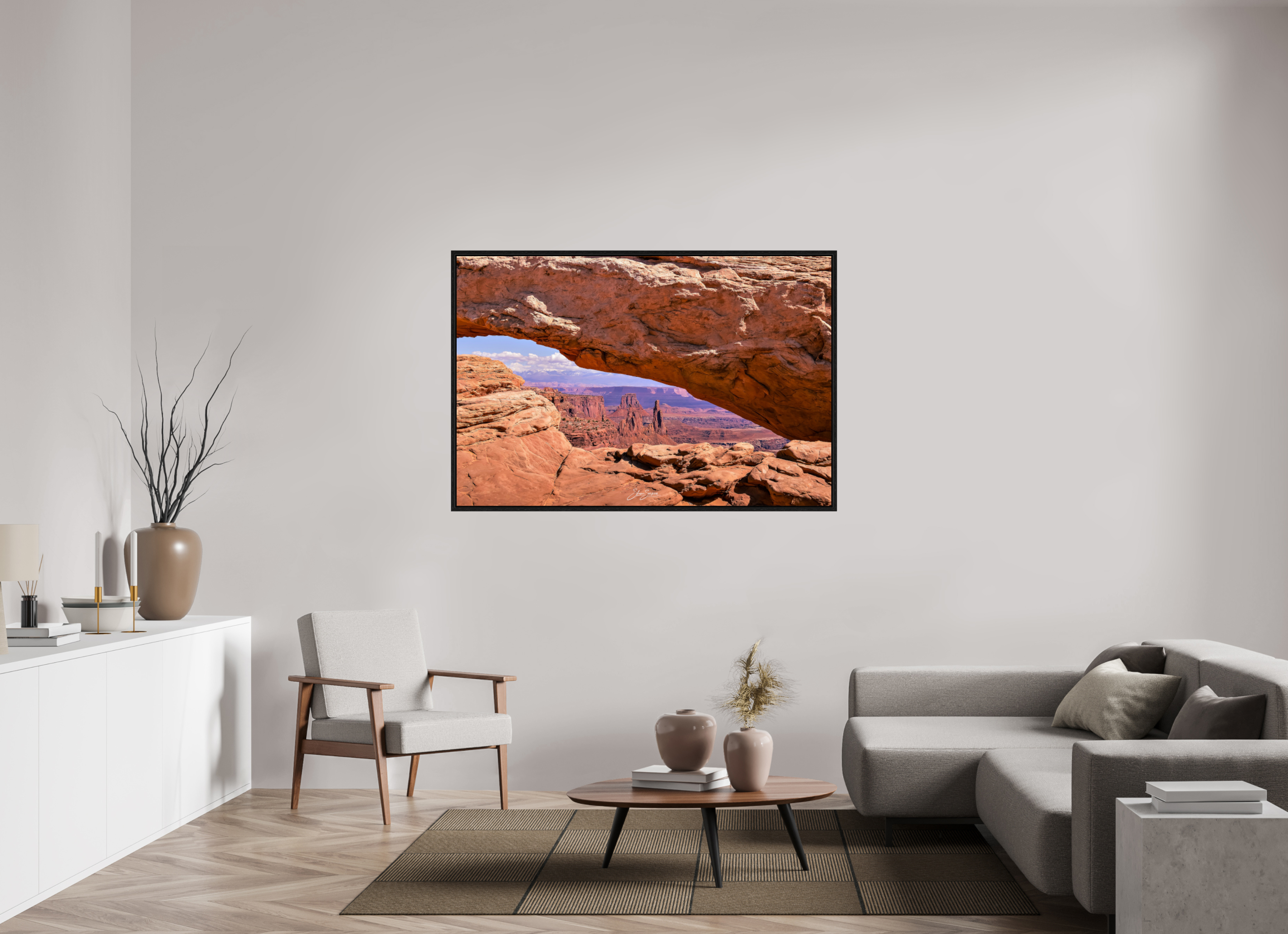 60 x 40″, Floater Frame Red Rock