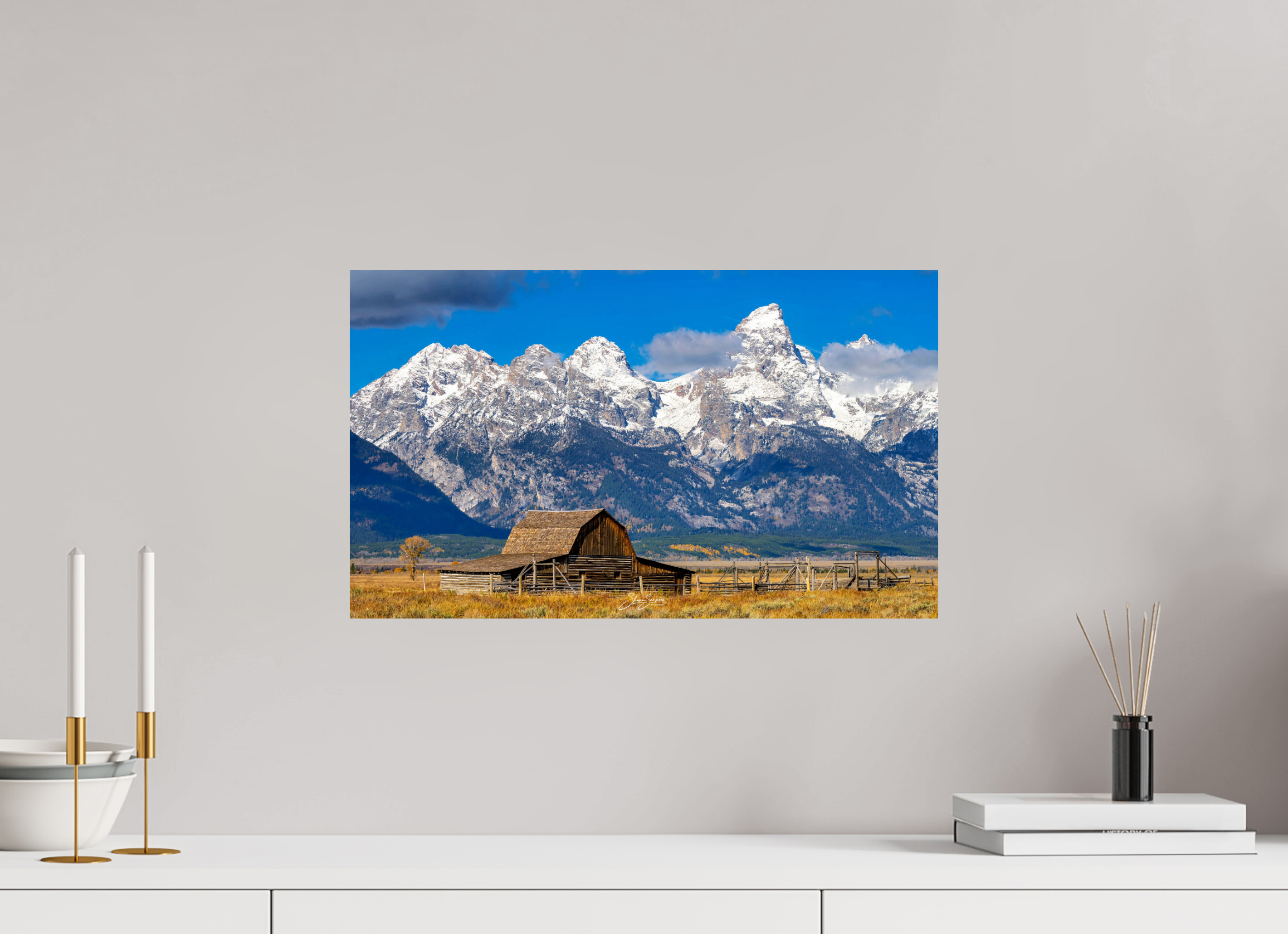 20.2 x 12″, Metal Tetons