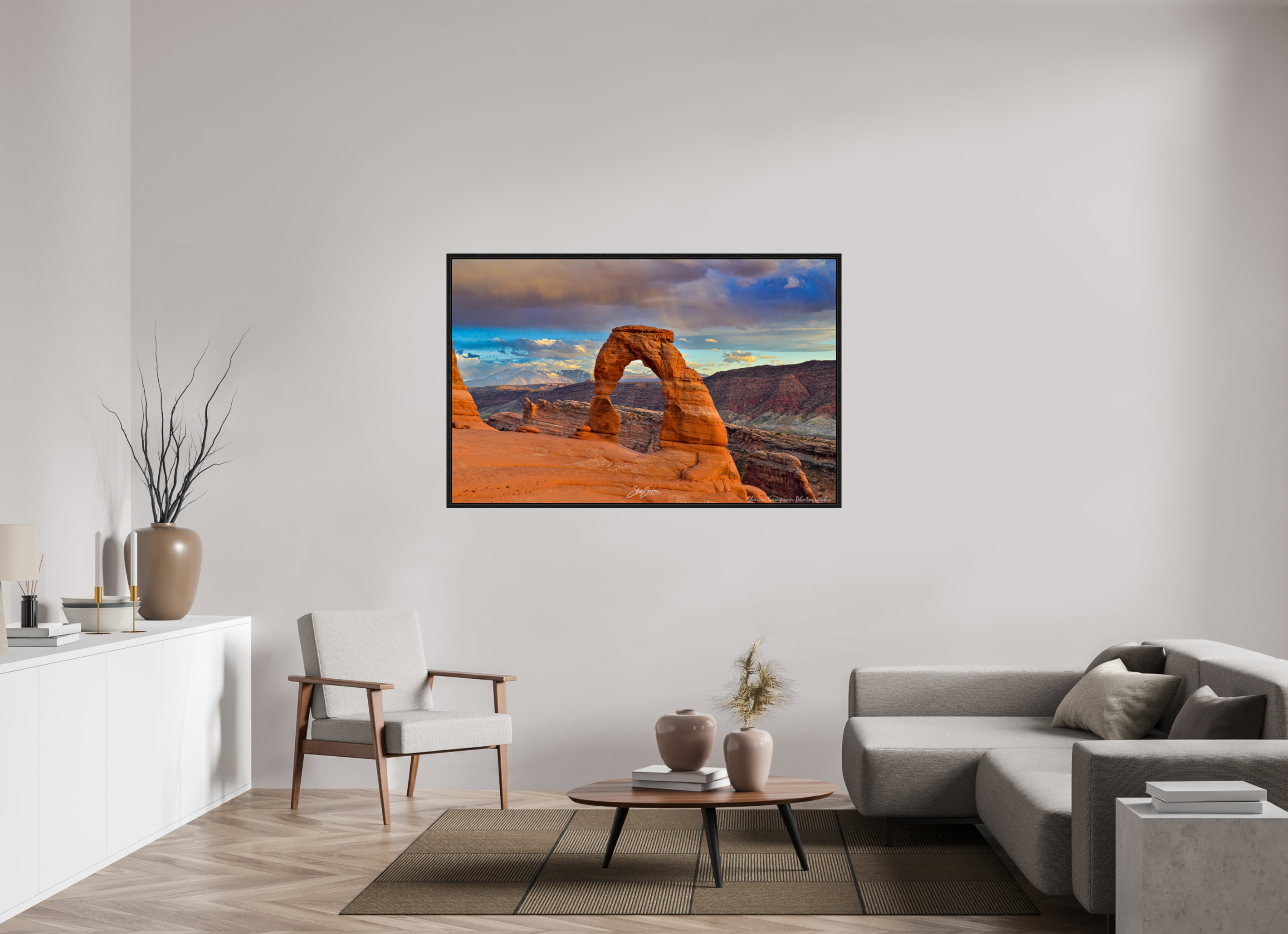 61.5 x 39″, Floater Frame Arches