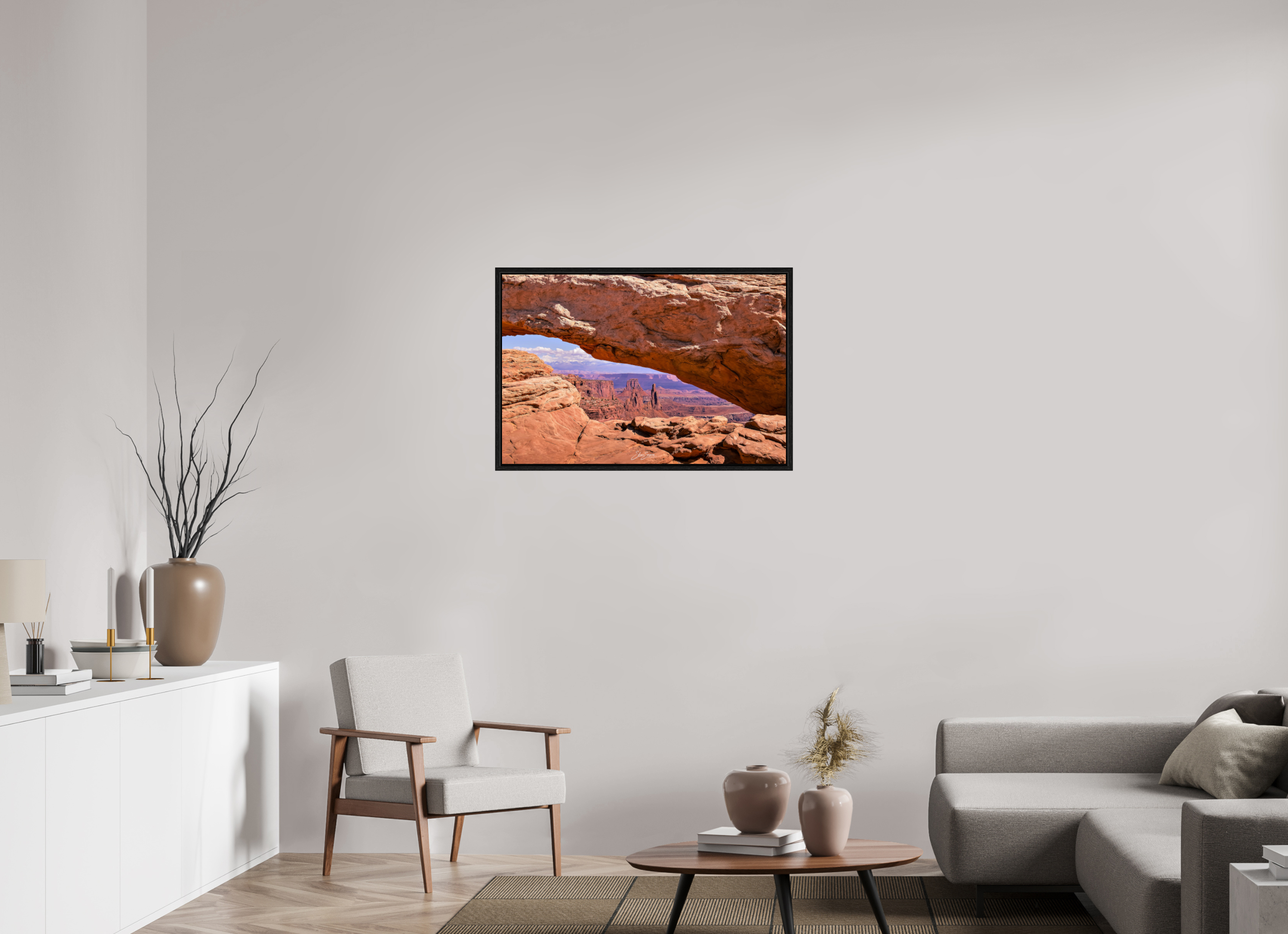 36 x 24″, Floater Frame Red Rock